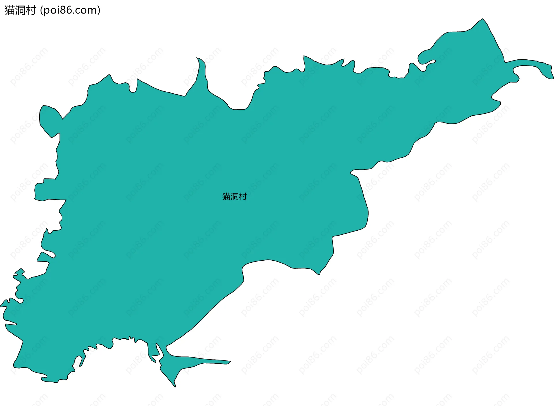 猫洞村边界地图