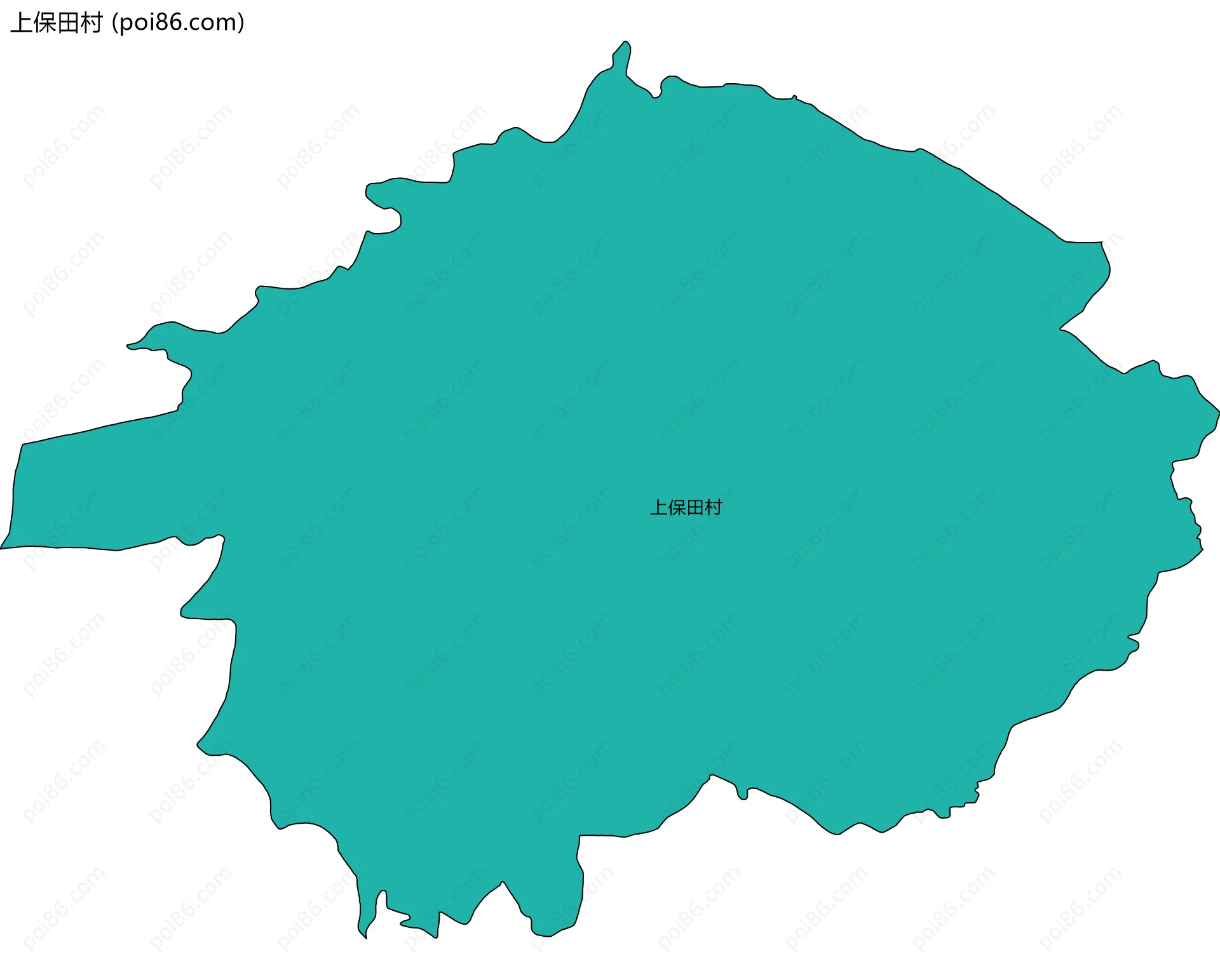 上保田村边界地图
