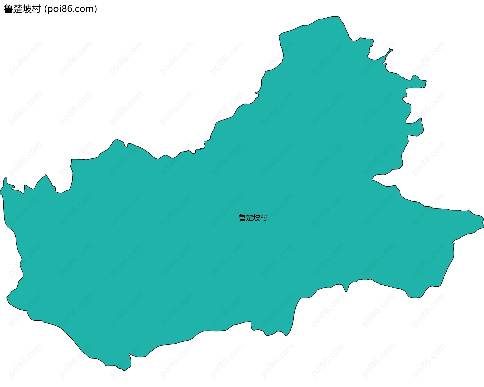 鲁楚坡村边界地图