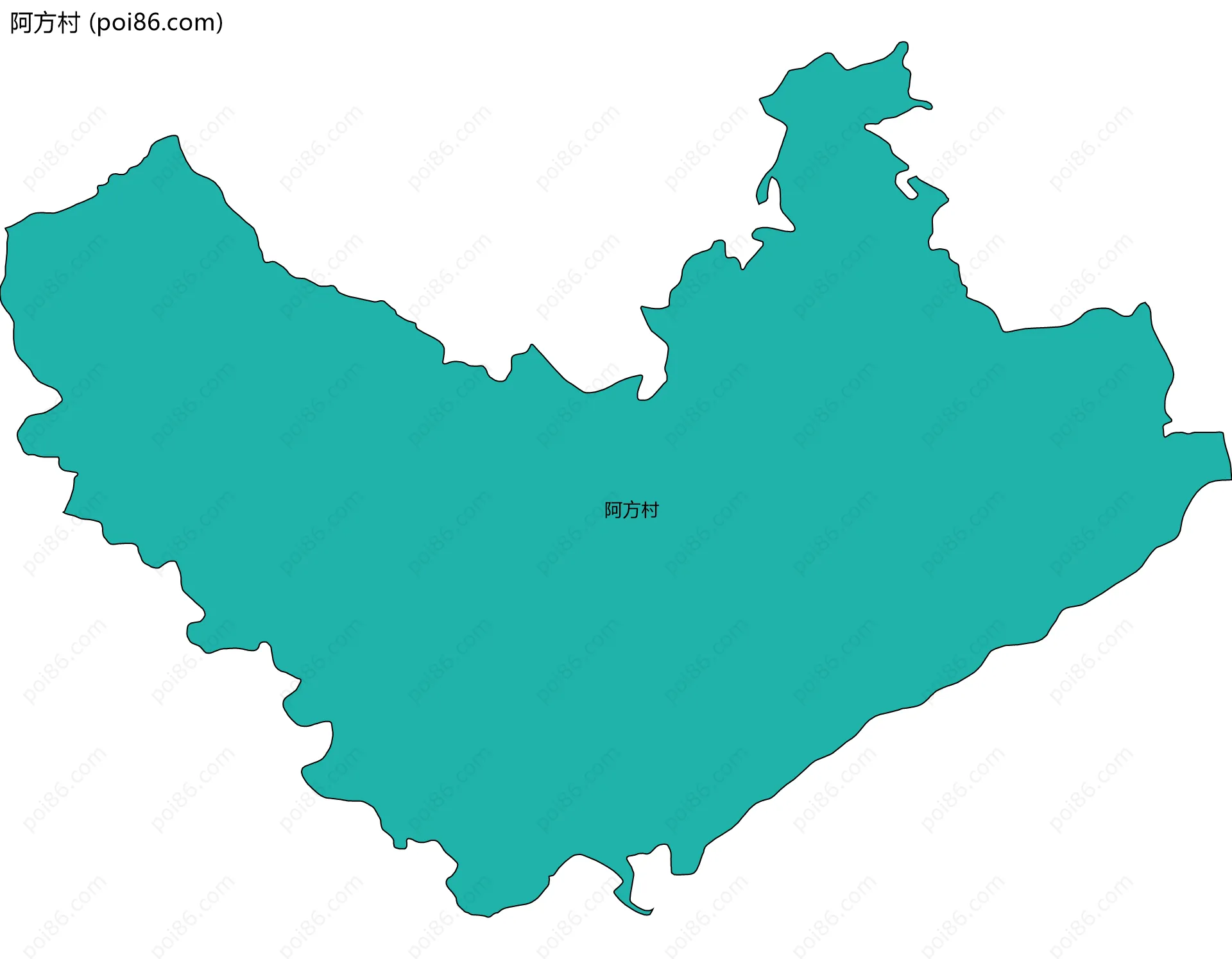 阿方村边界地图