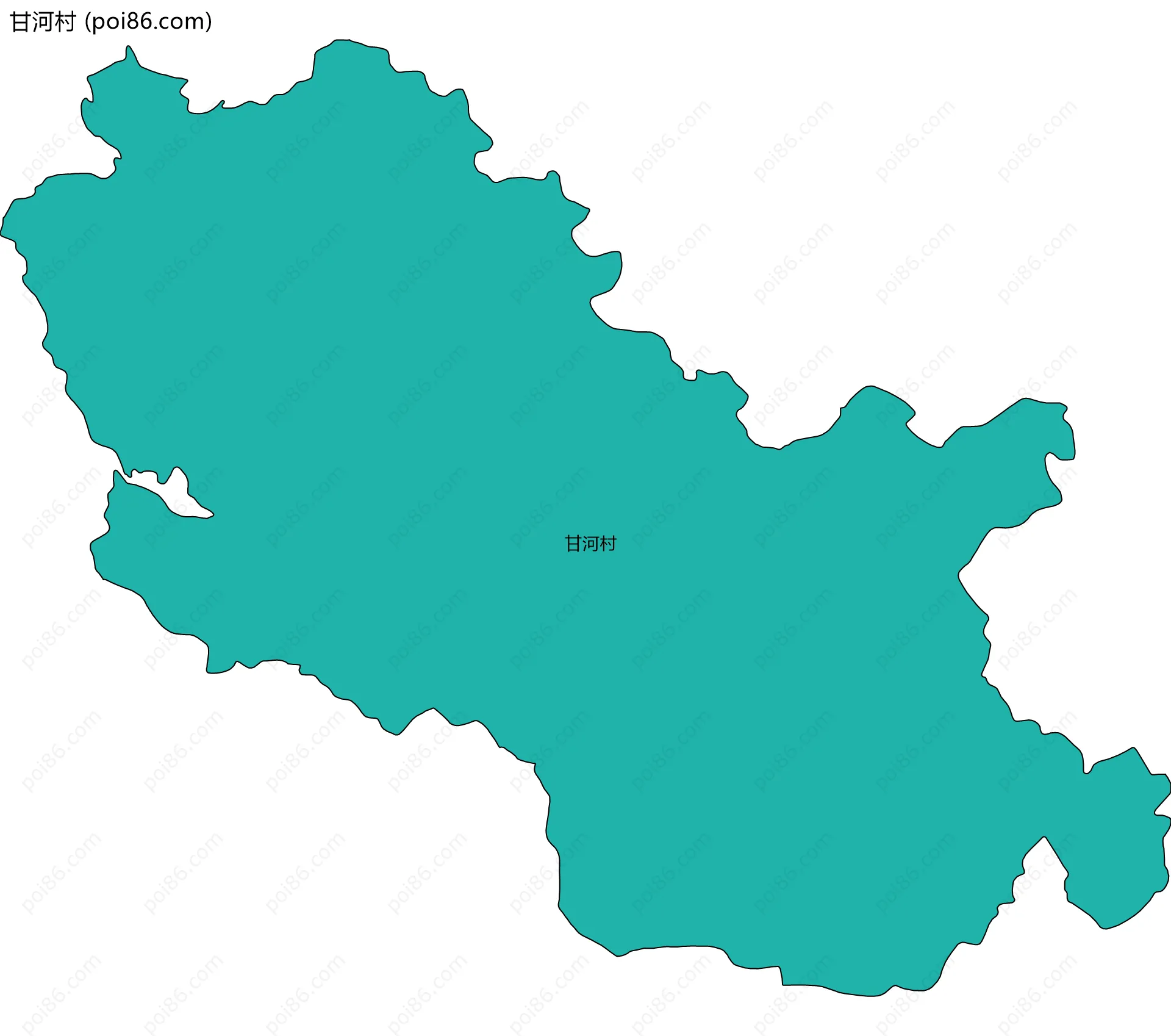 甘河村边界地图