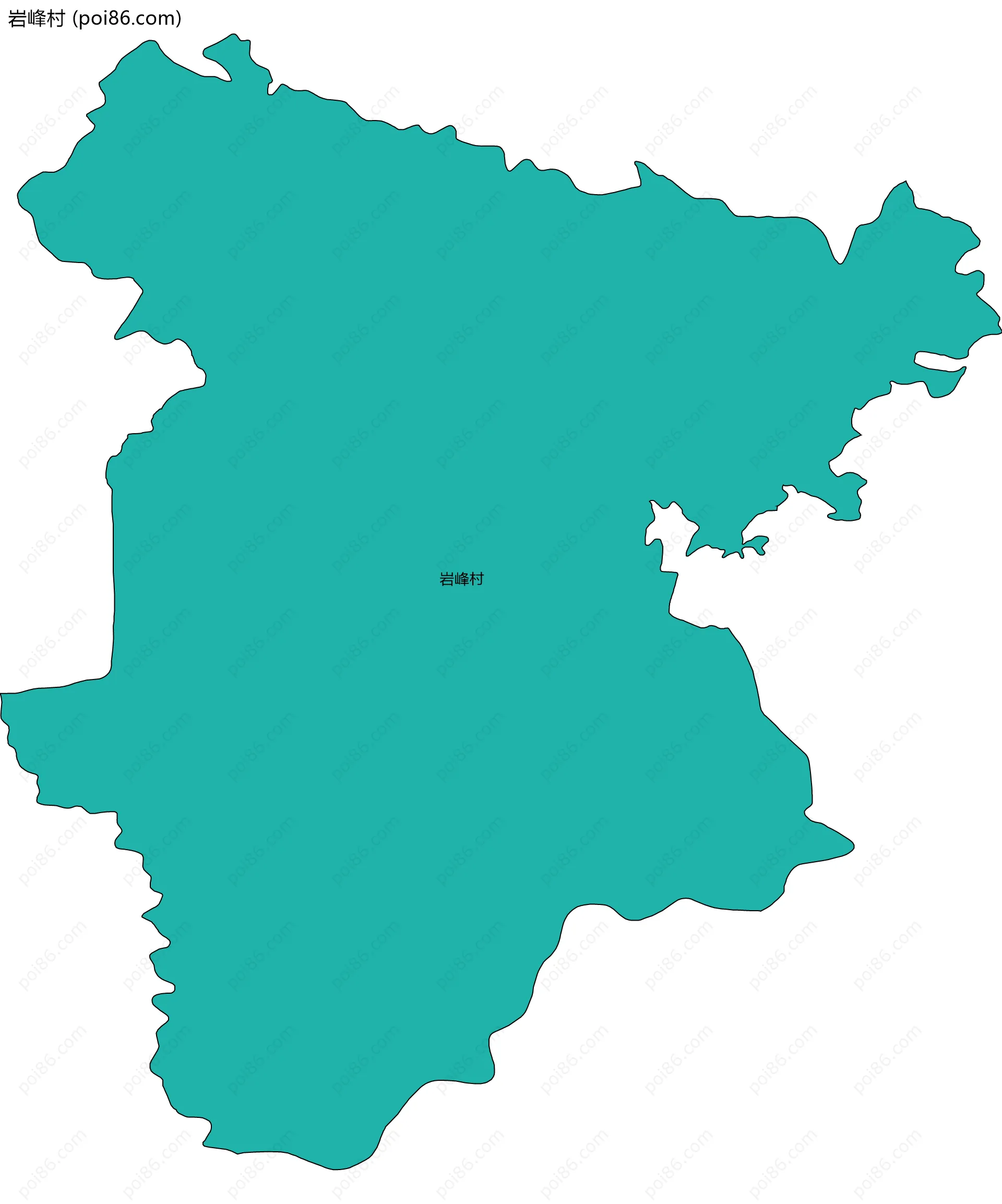 岩峰村边界地图