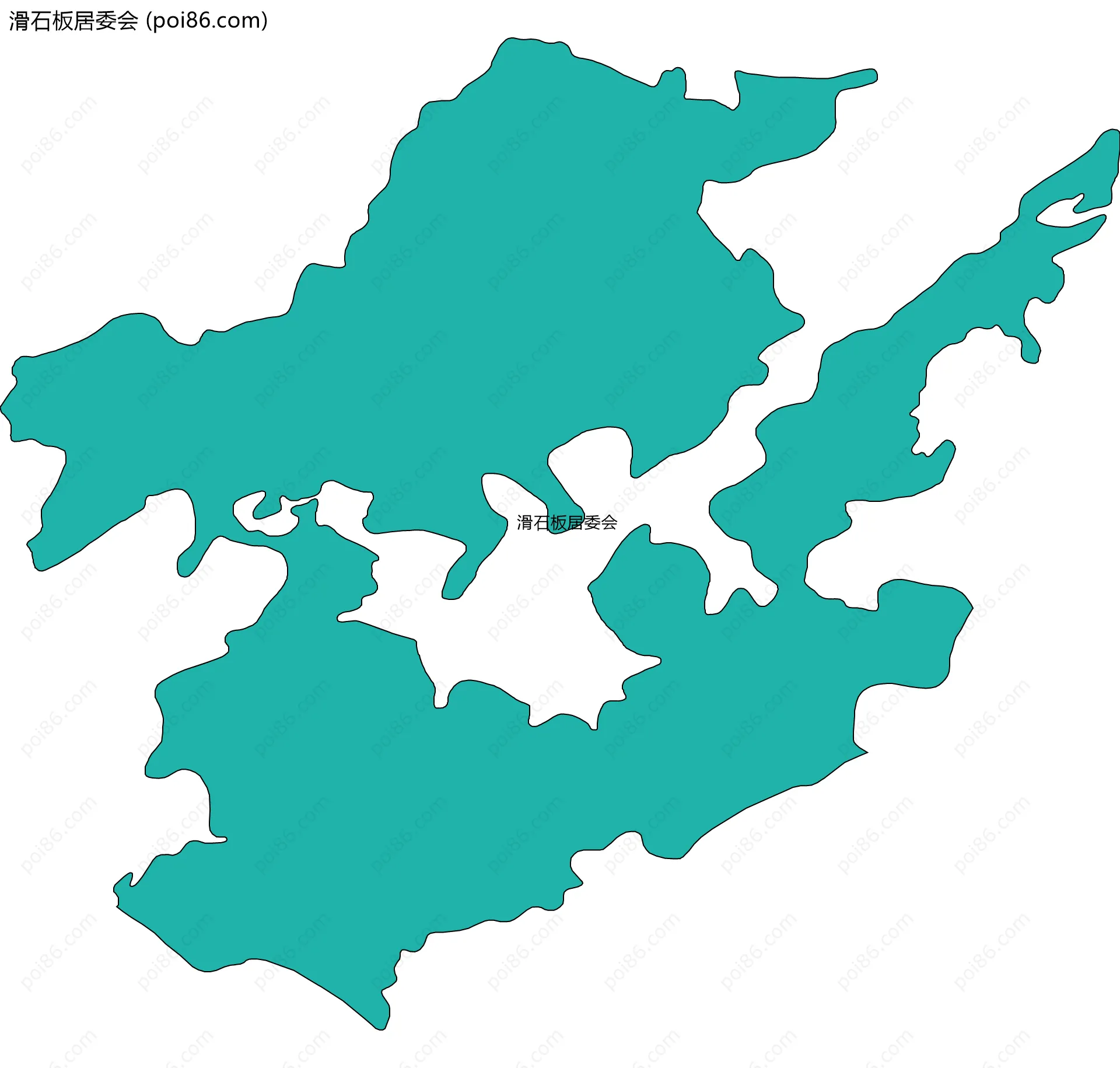 滑石板居委会边界地图