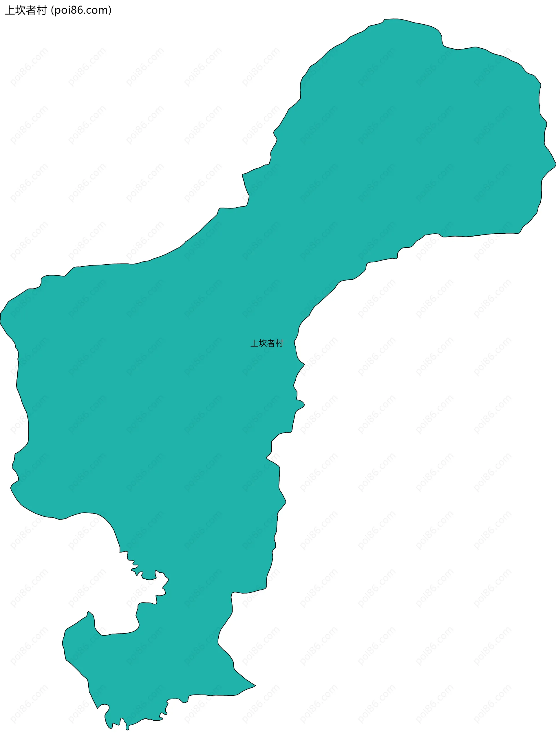 上坎者村边界地图