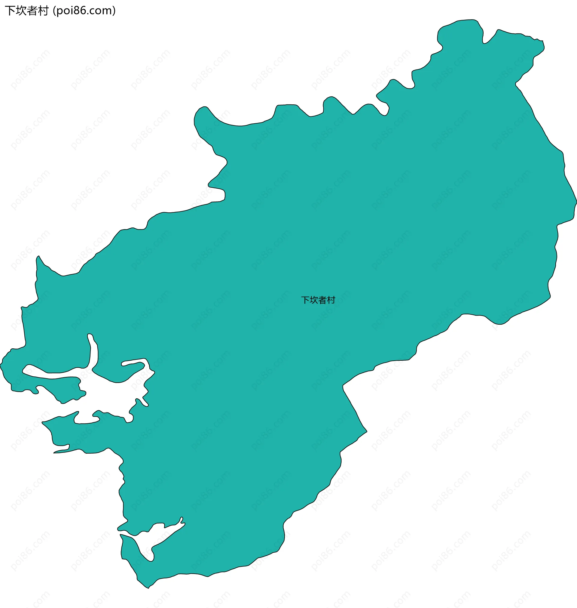 下坎者村边界地图