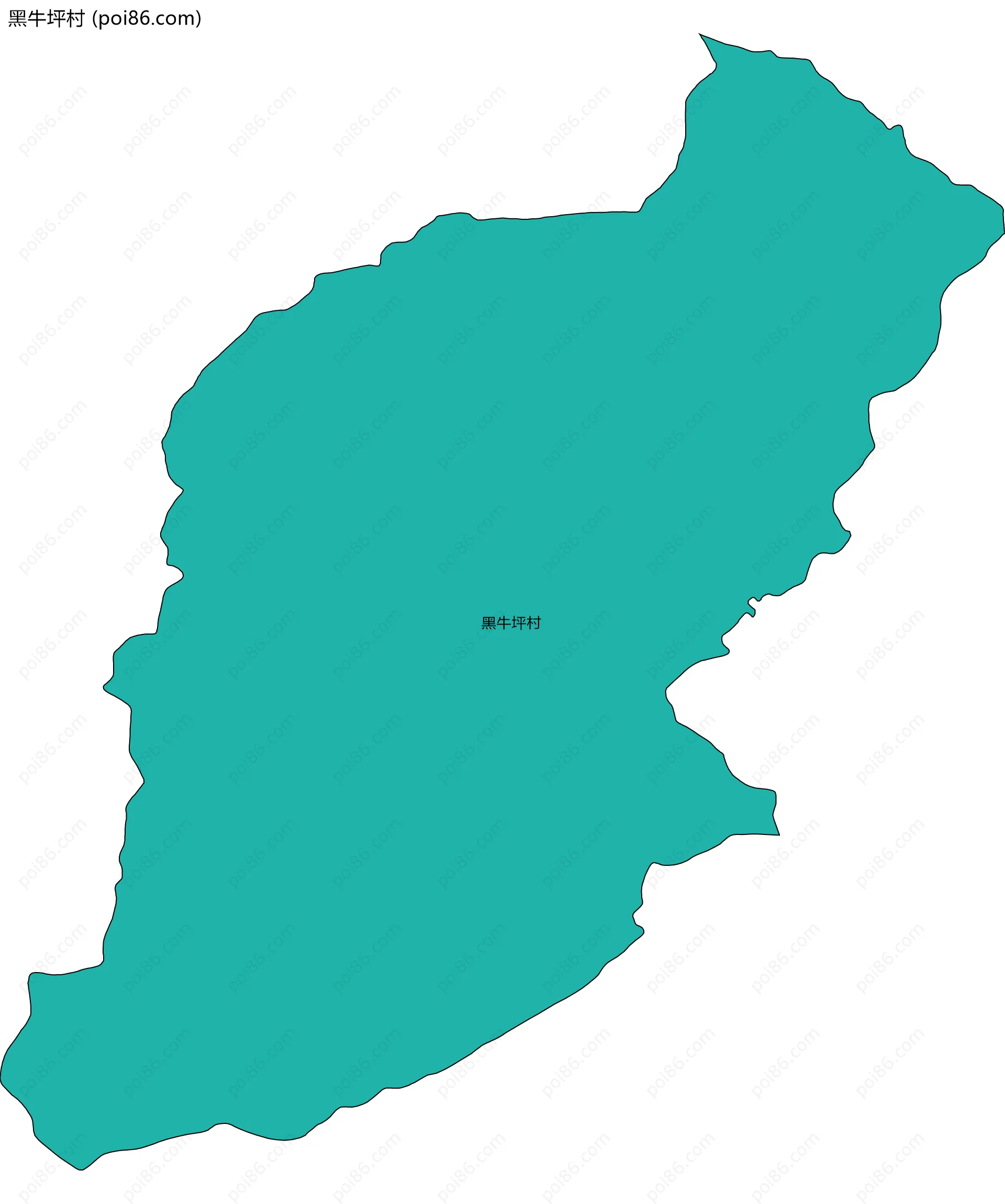 黑牛坪村边界地图