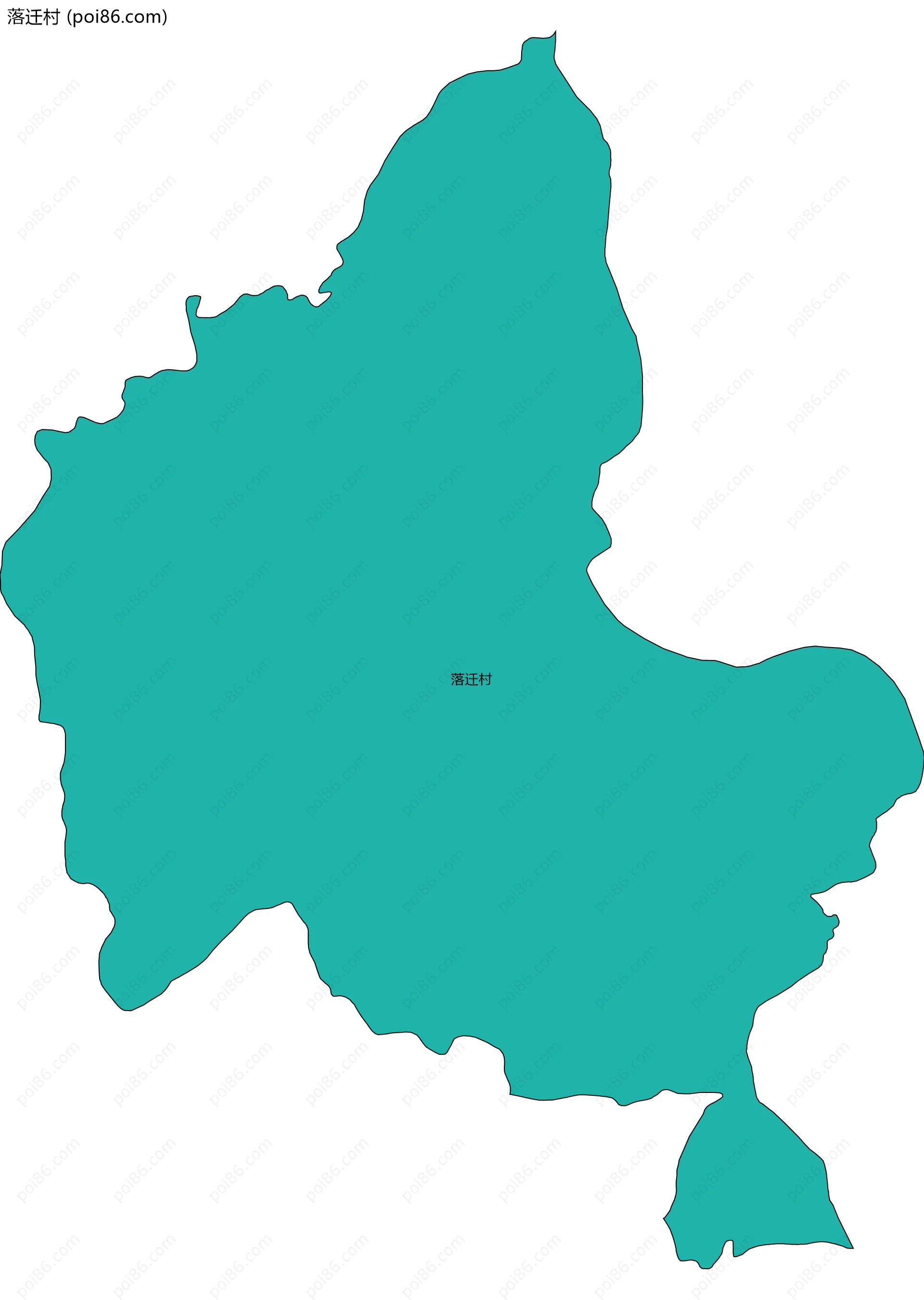 落迁村边界地图