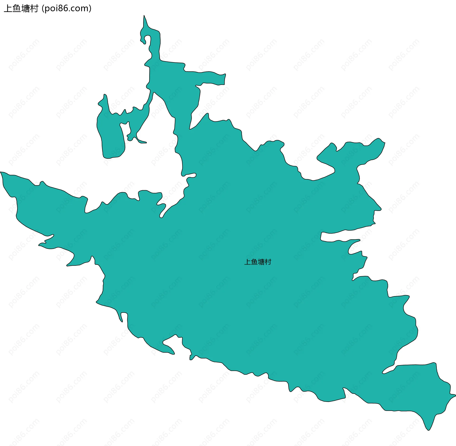 上鱼塘村边界地图