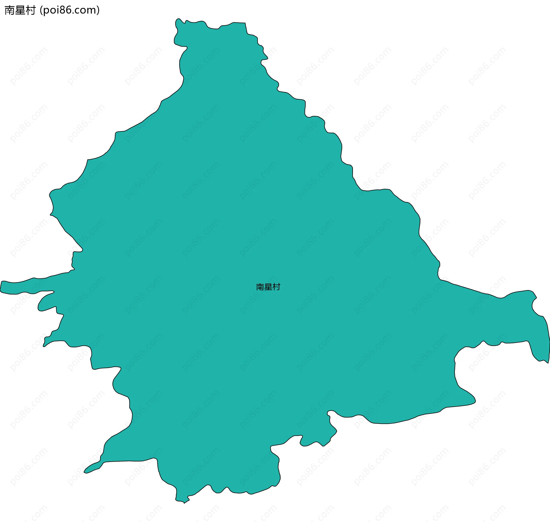 南星村边界地图