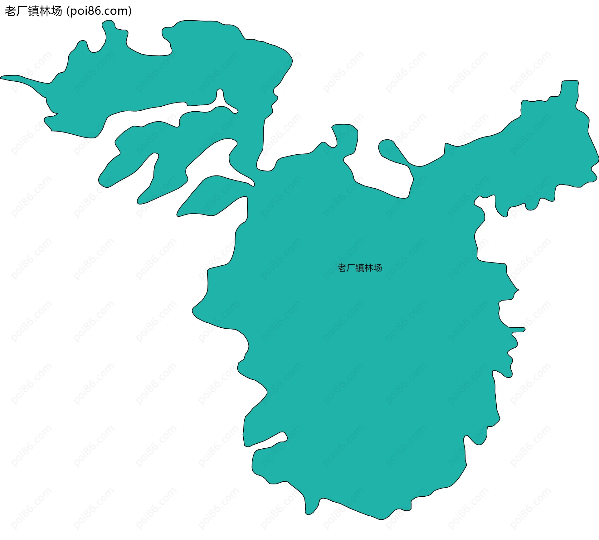 老厂镇林场边界地图