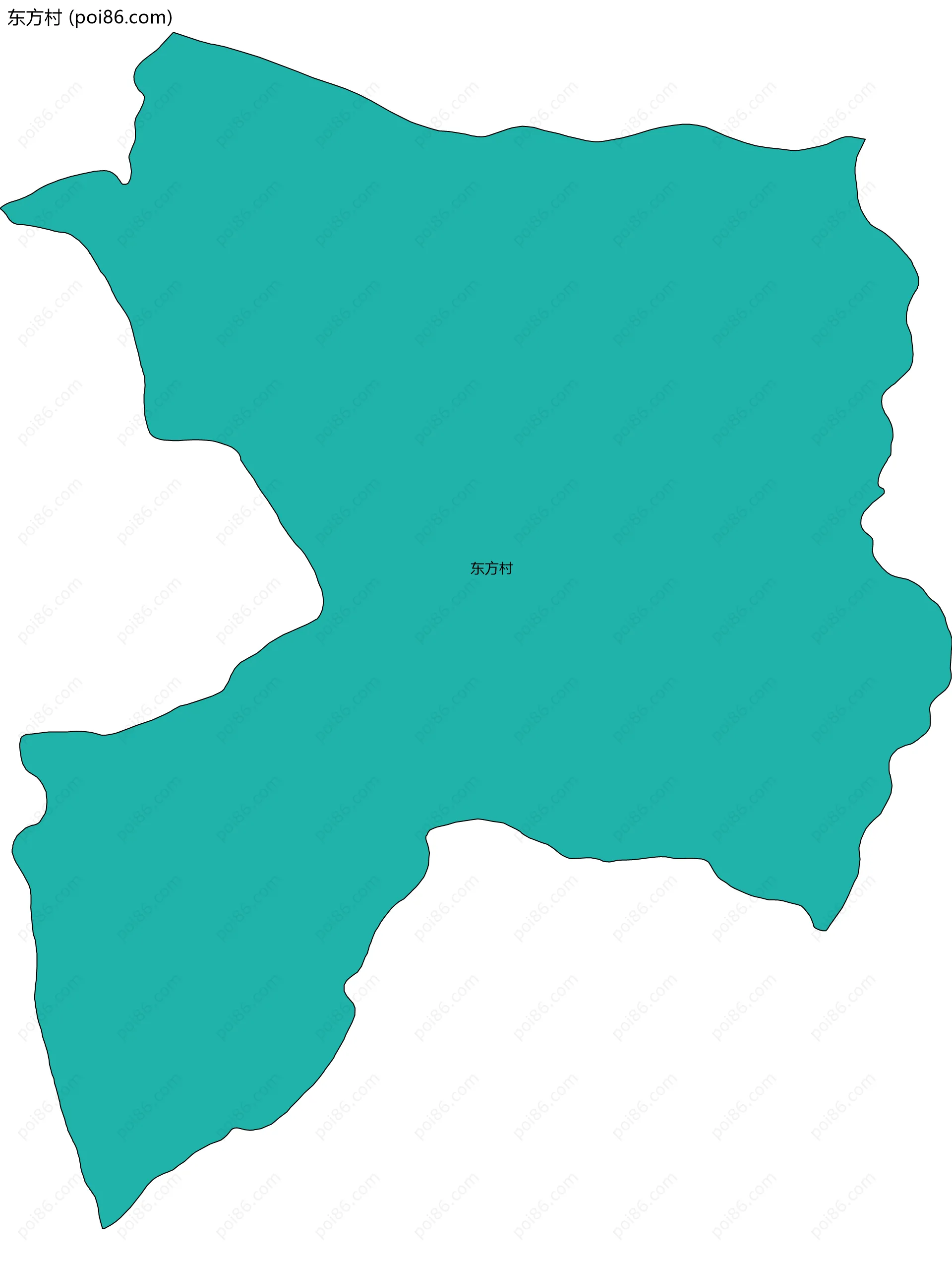 东方村边界地图