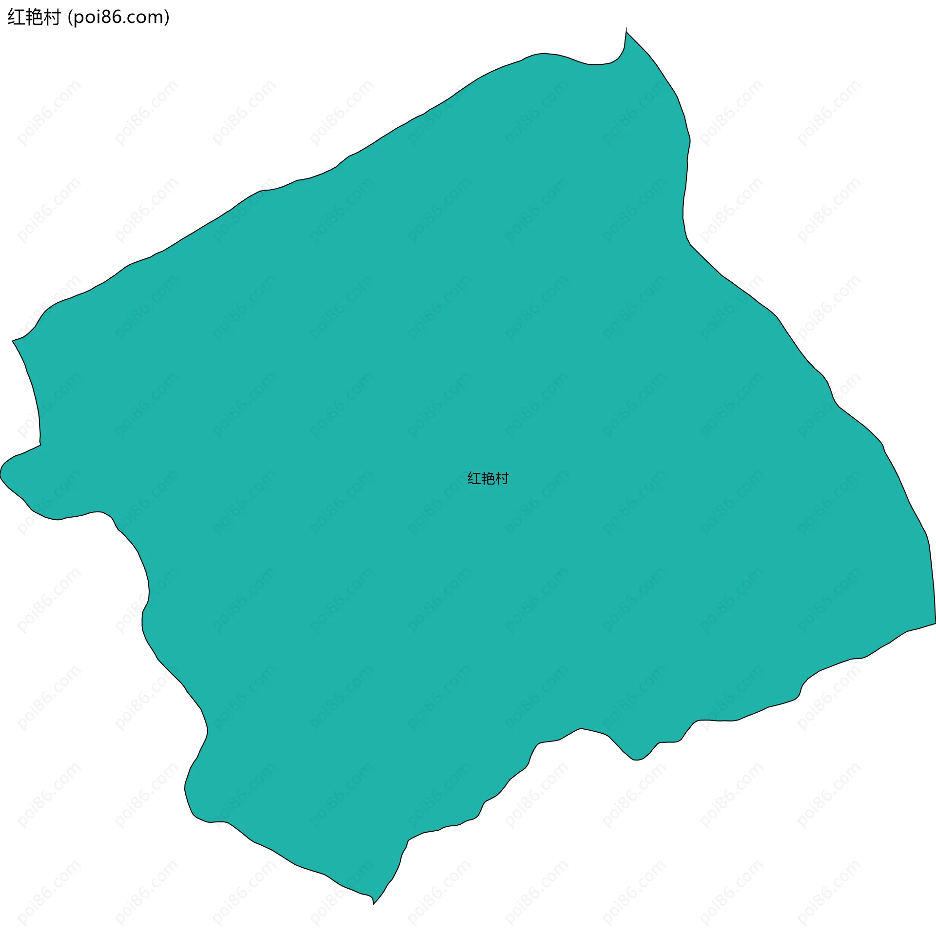 红艳村边界地图