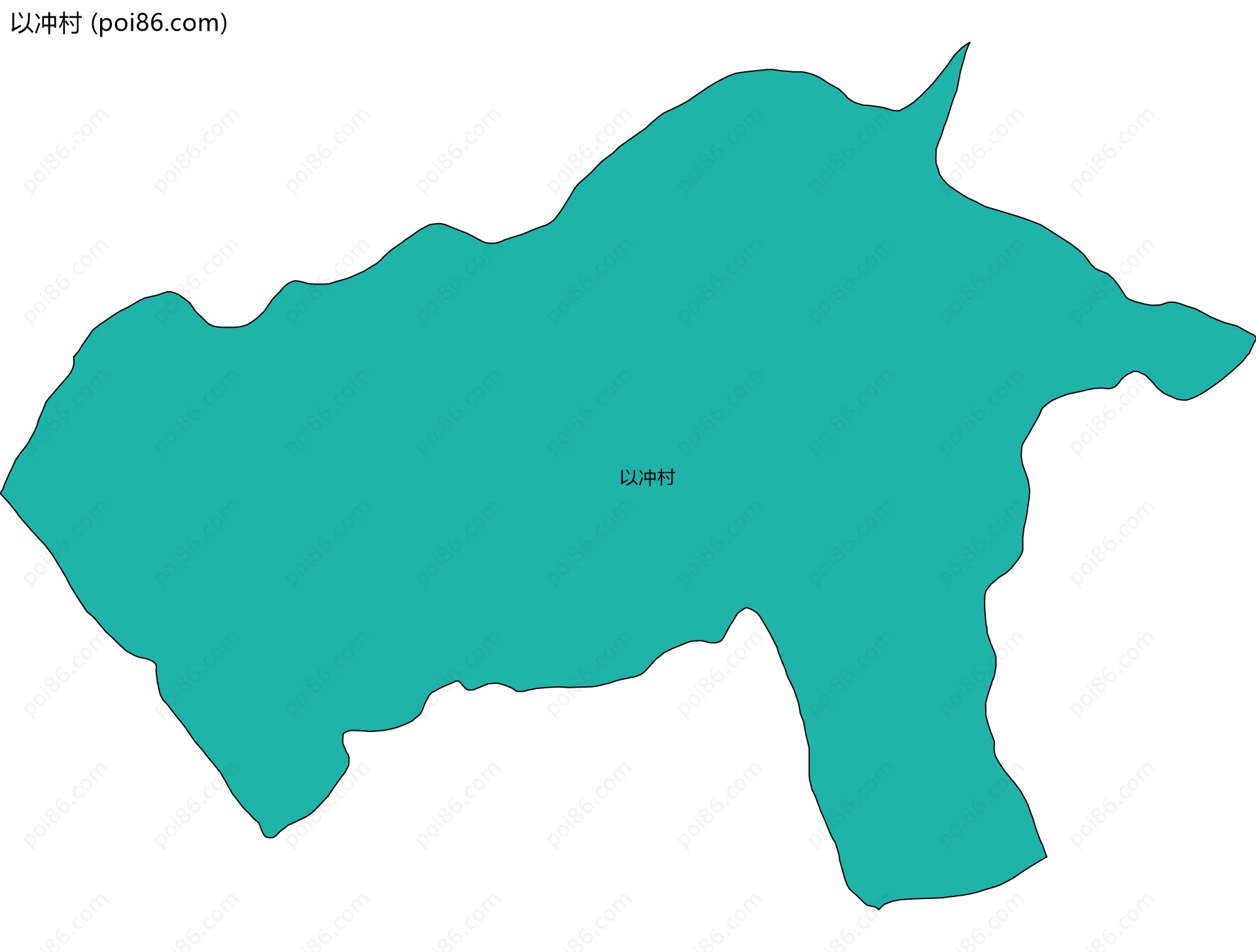 以冲村边界地图
