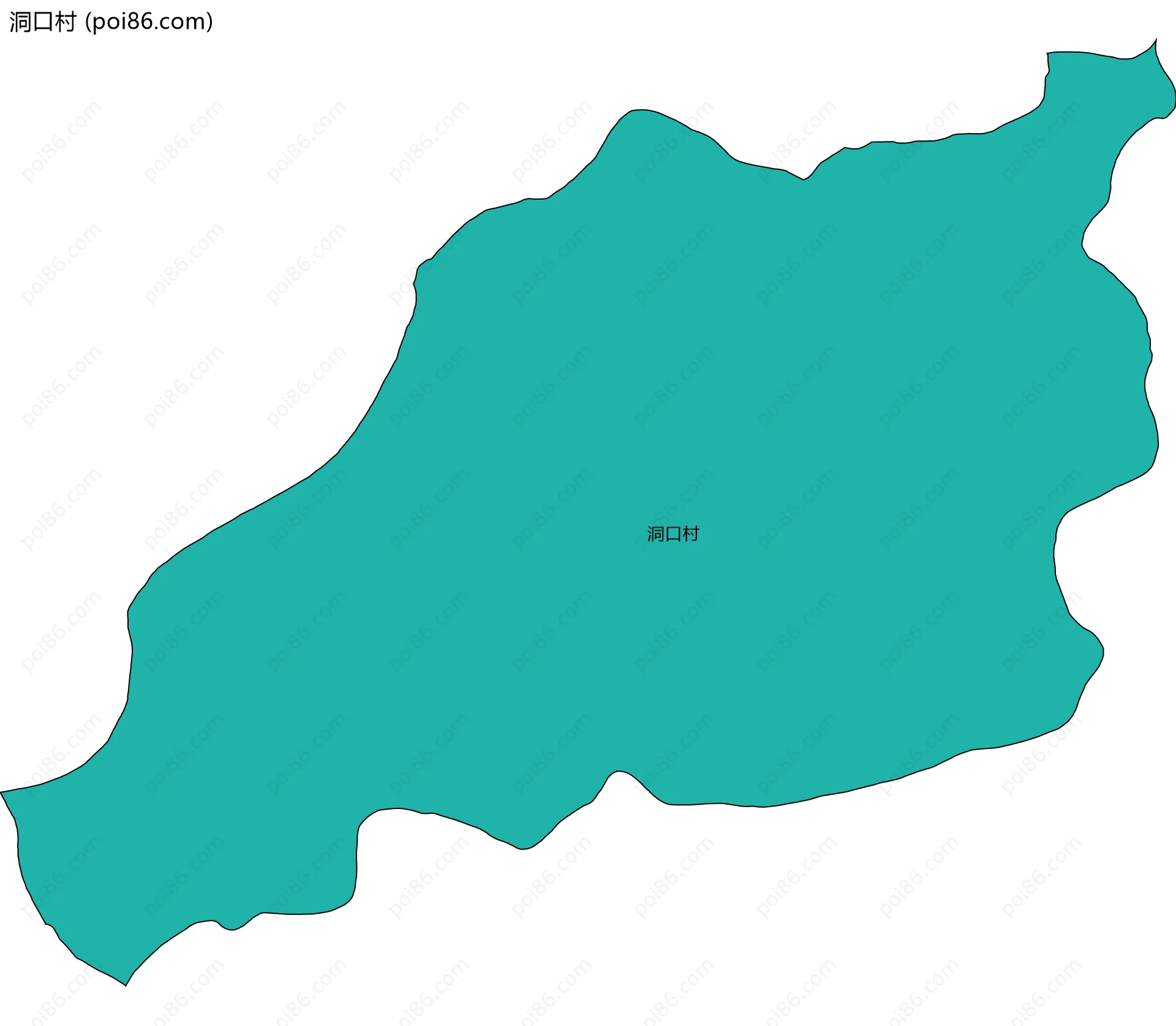 洞口村边界地图