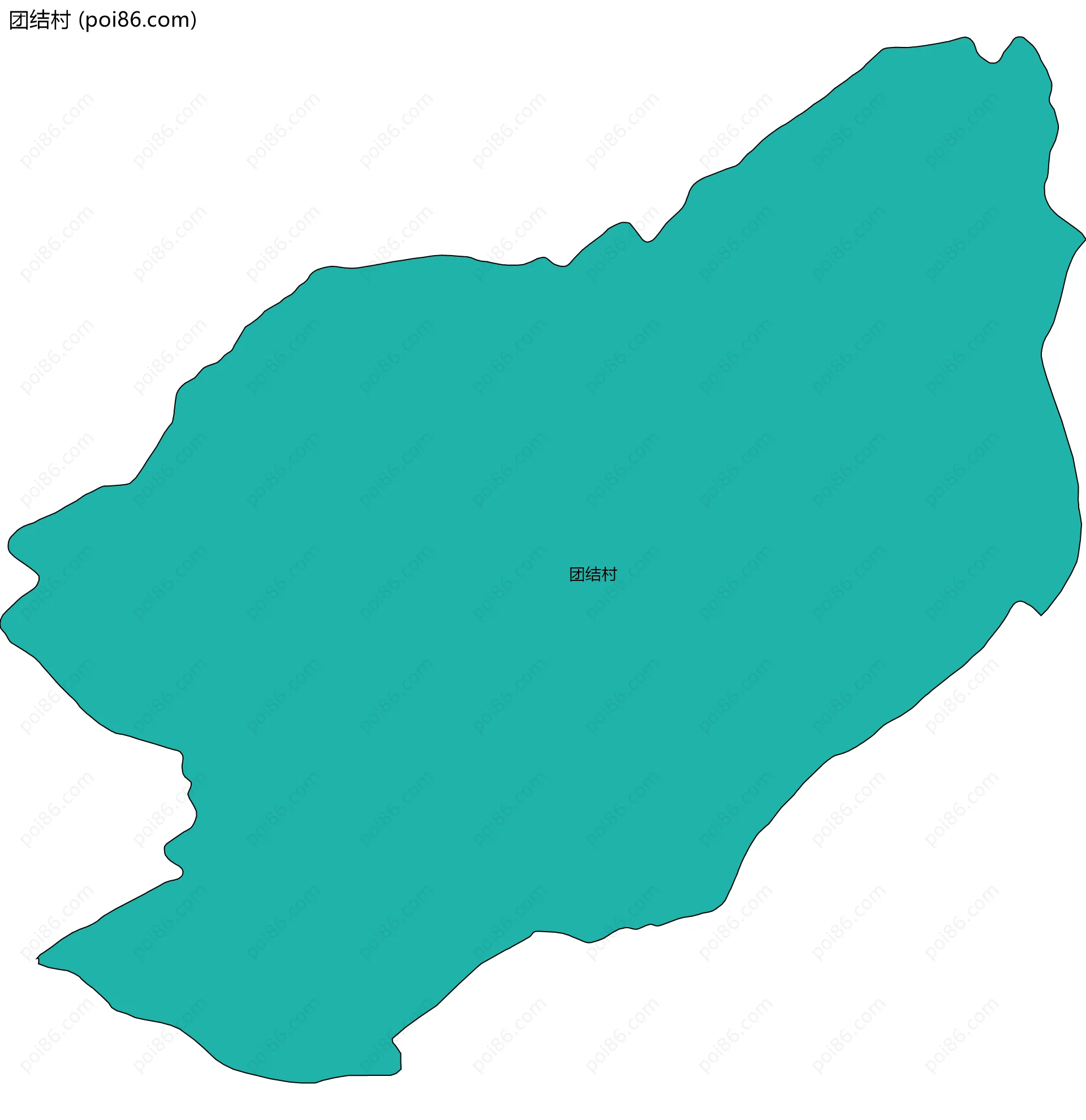 团结村边界地图
