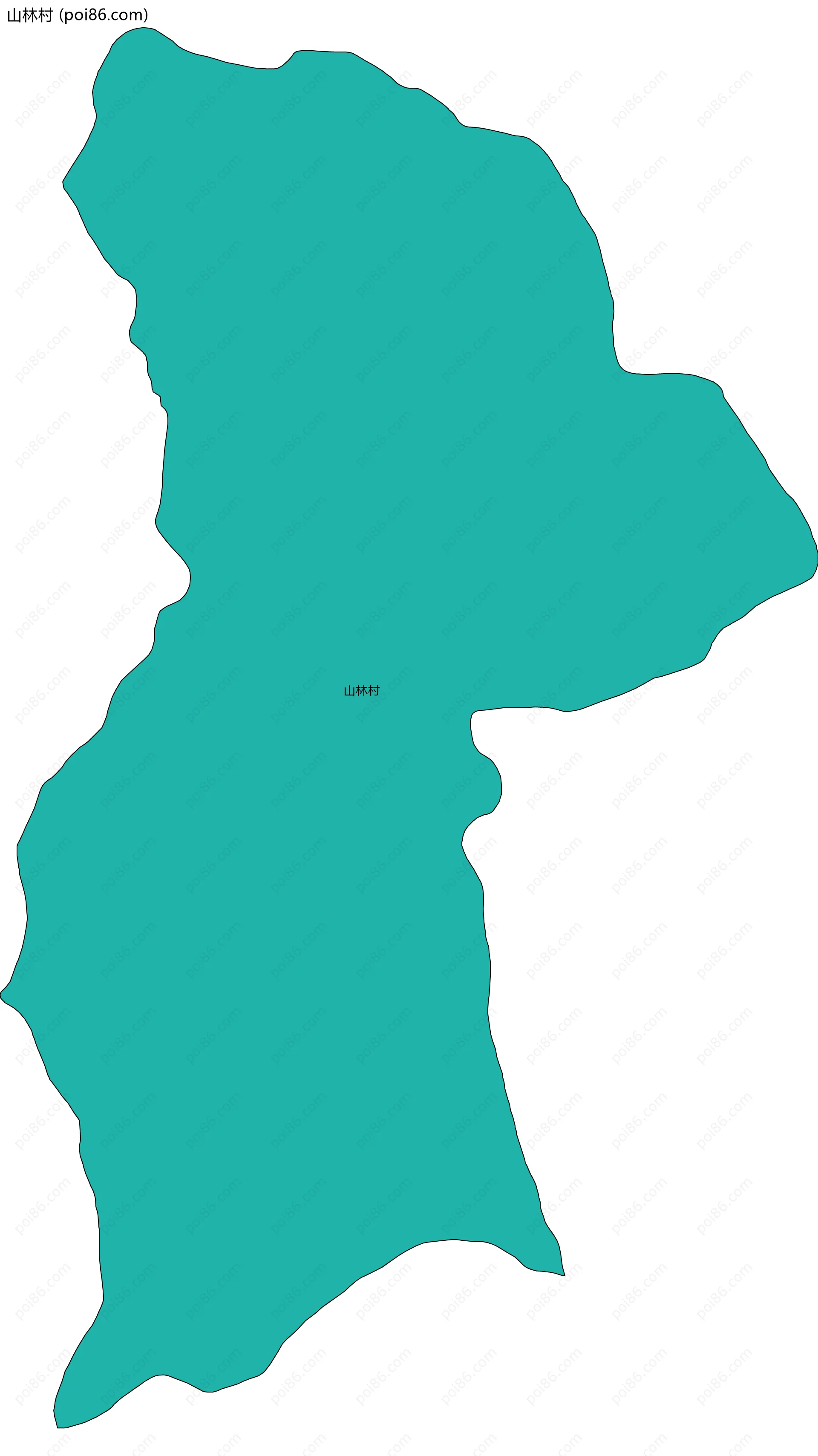 山林村边界地图