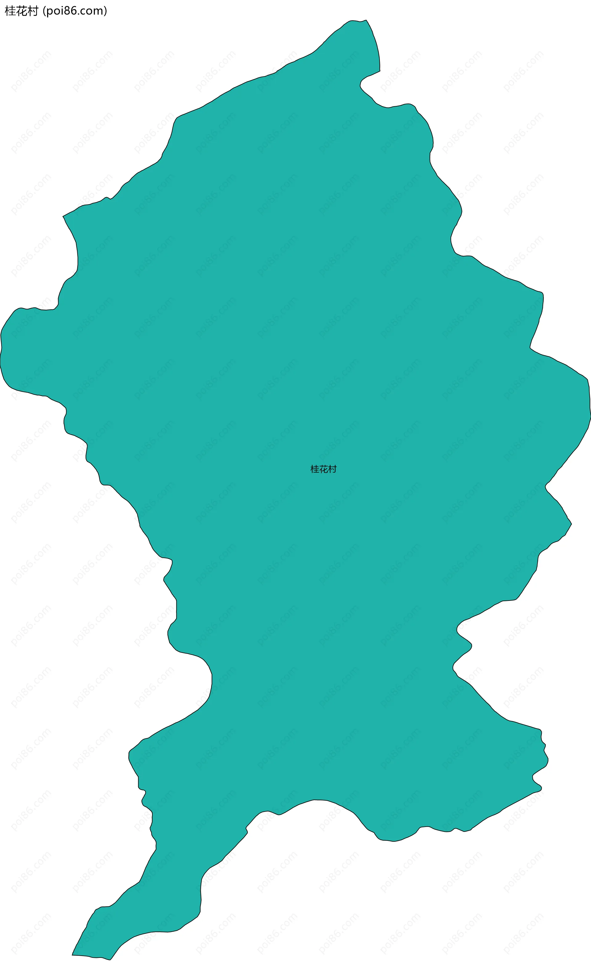 桂花村边界地图