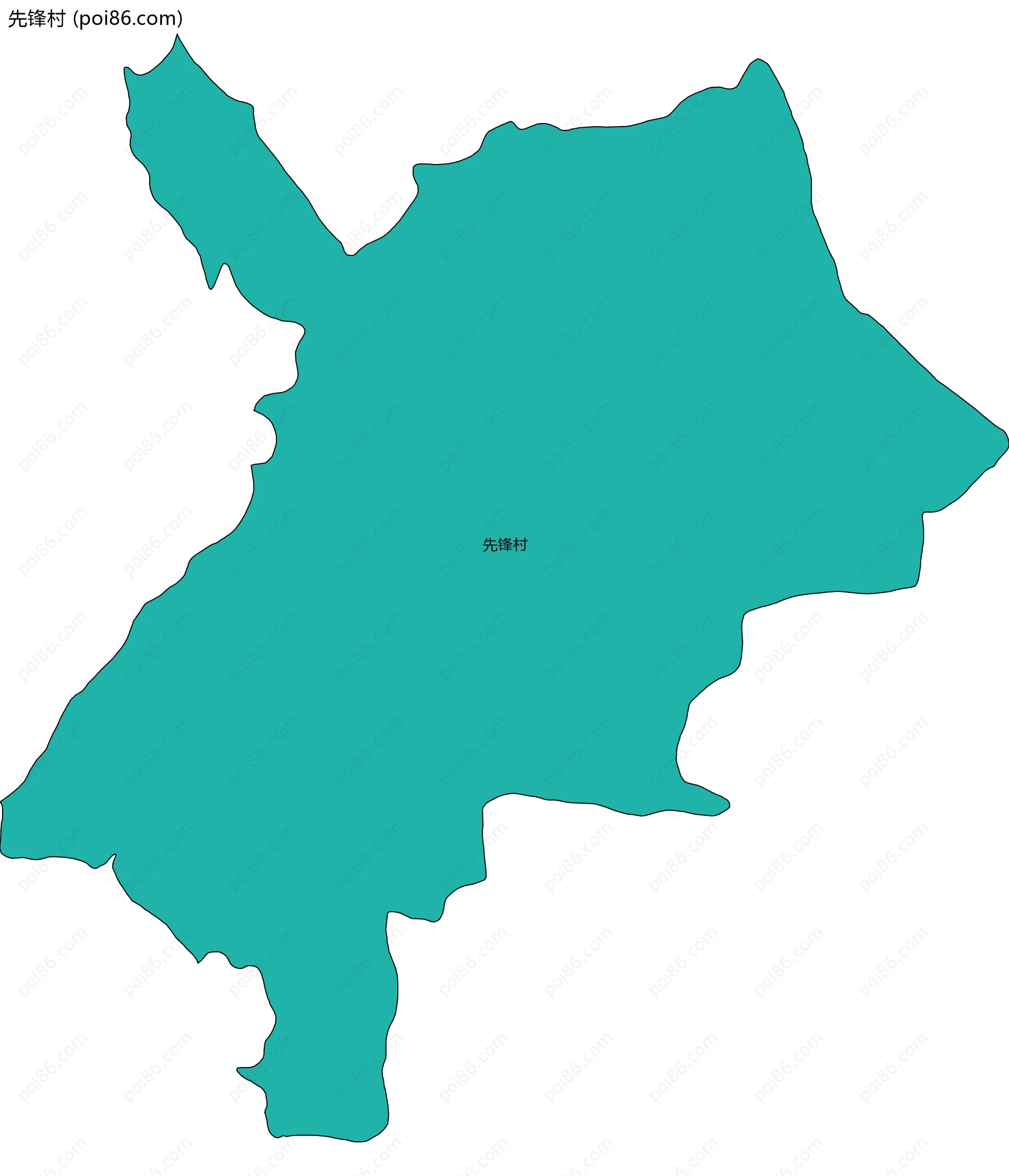 先锋村边界地图