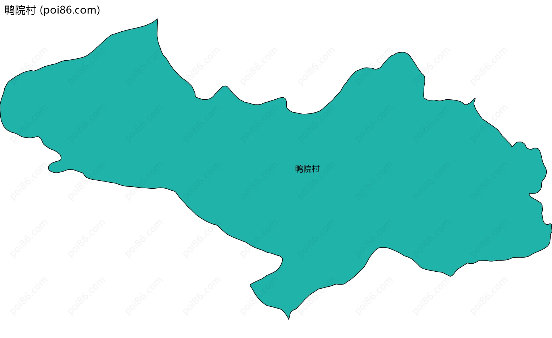 鸭院村边界地图