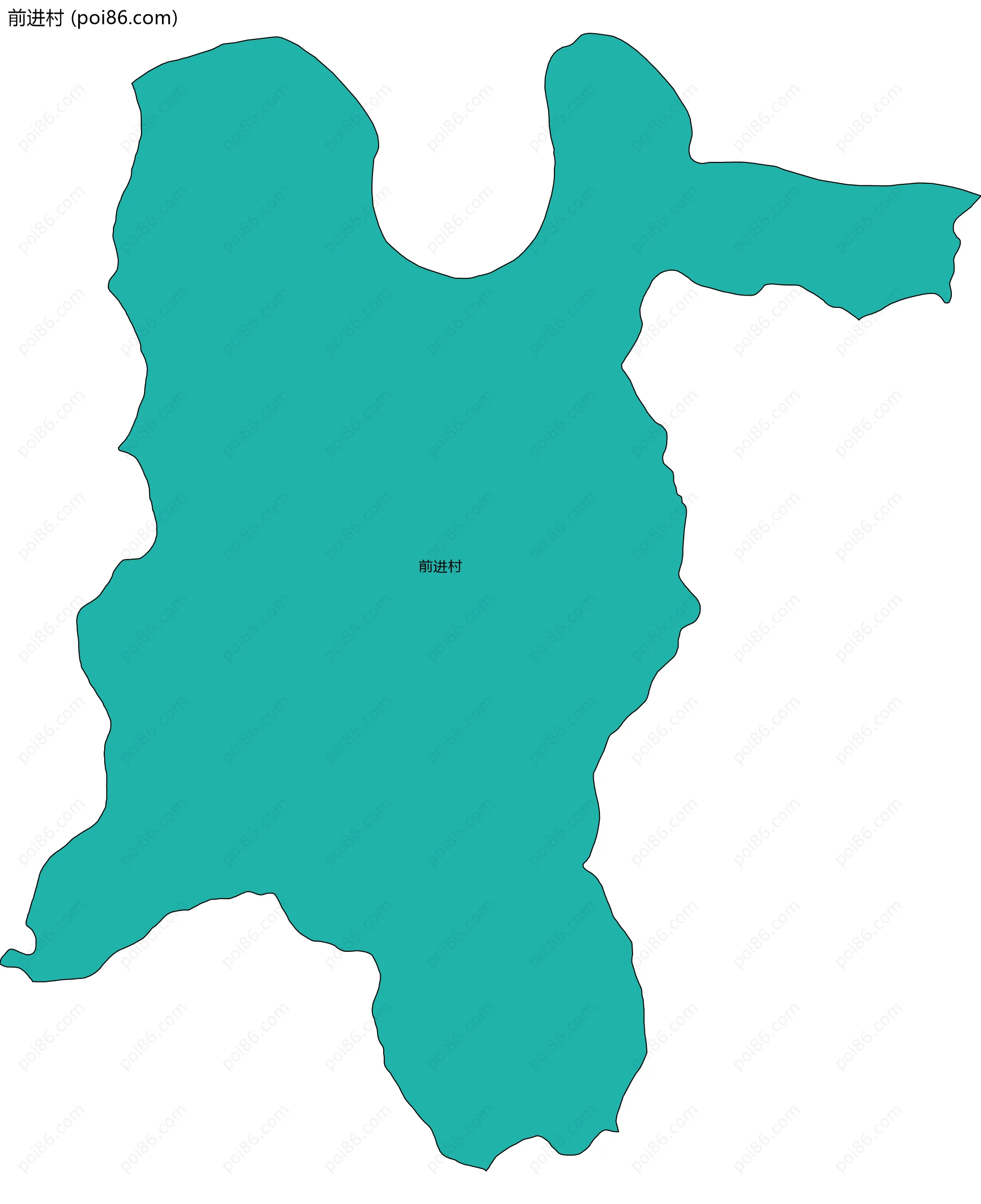 前进村边界地图