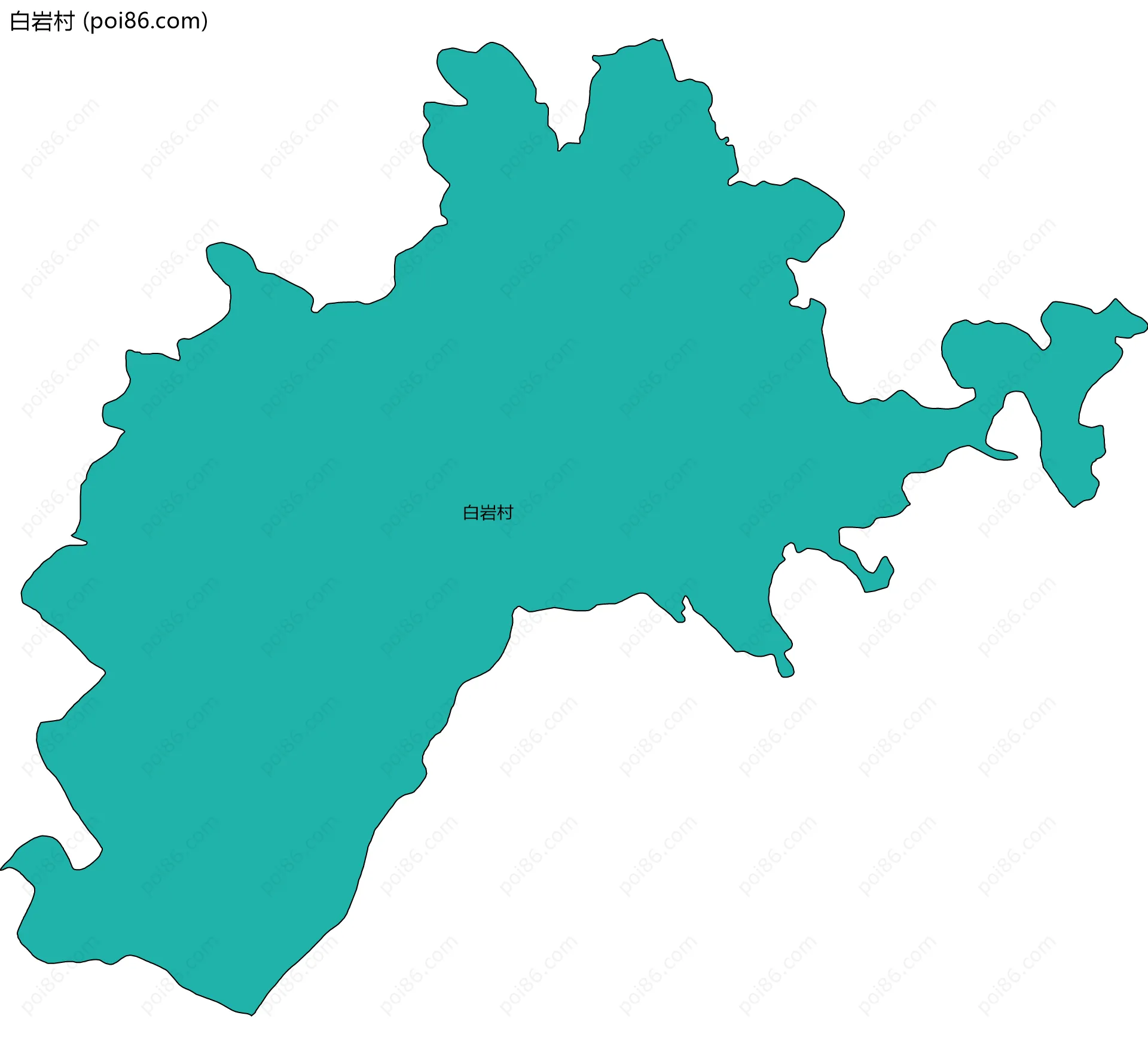 白岩村边界地图