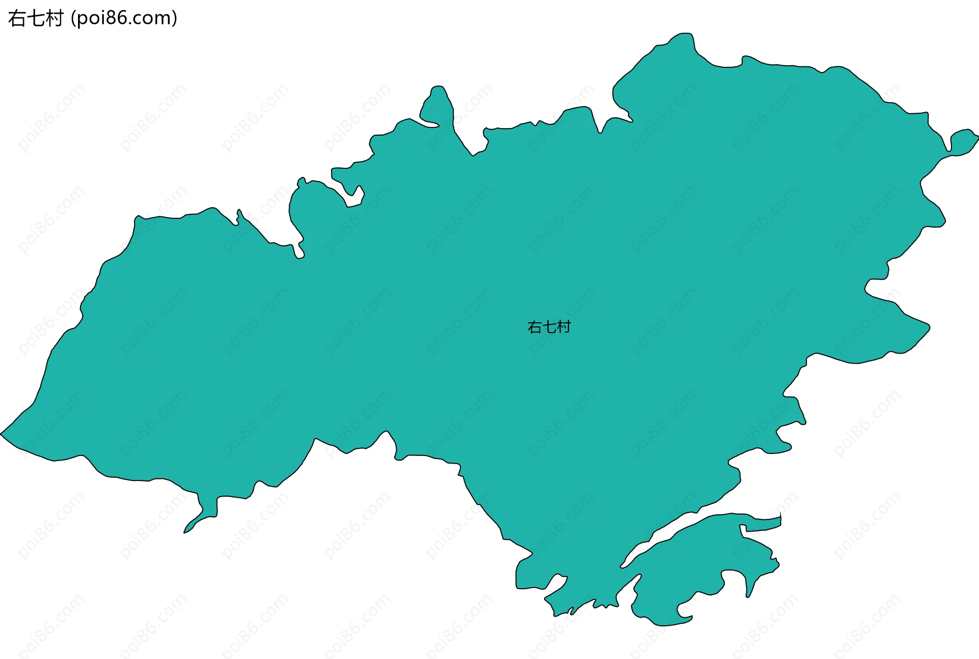 右七村边界地图