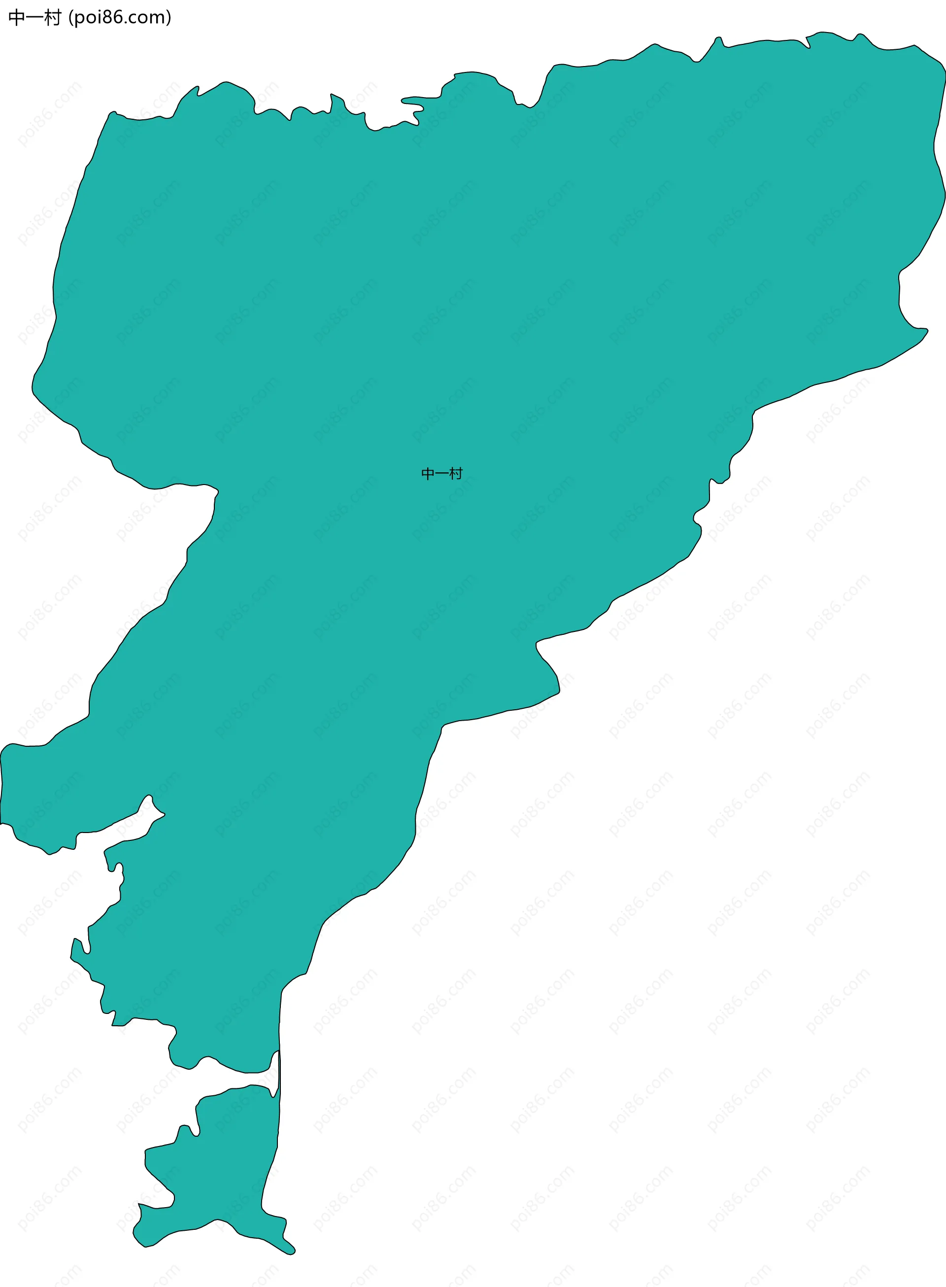 中一村边界地图