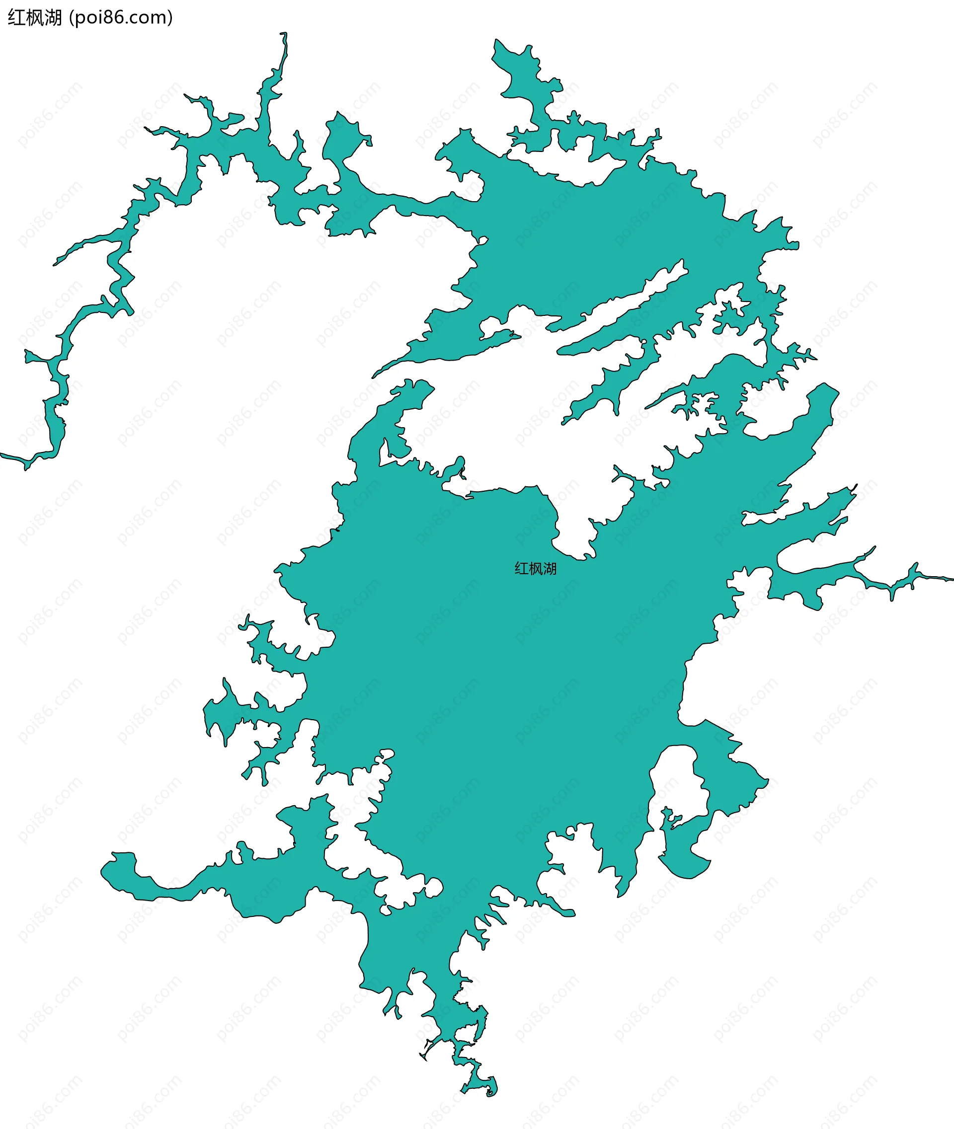 红枫湖边界地图