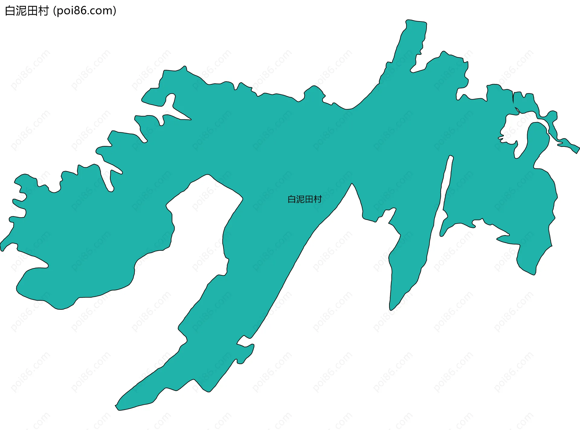 白泥田村边界地图