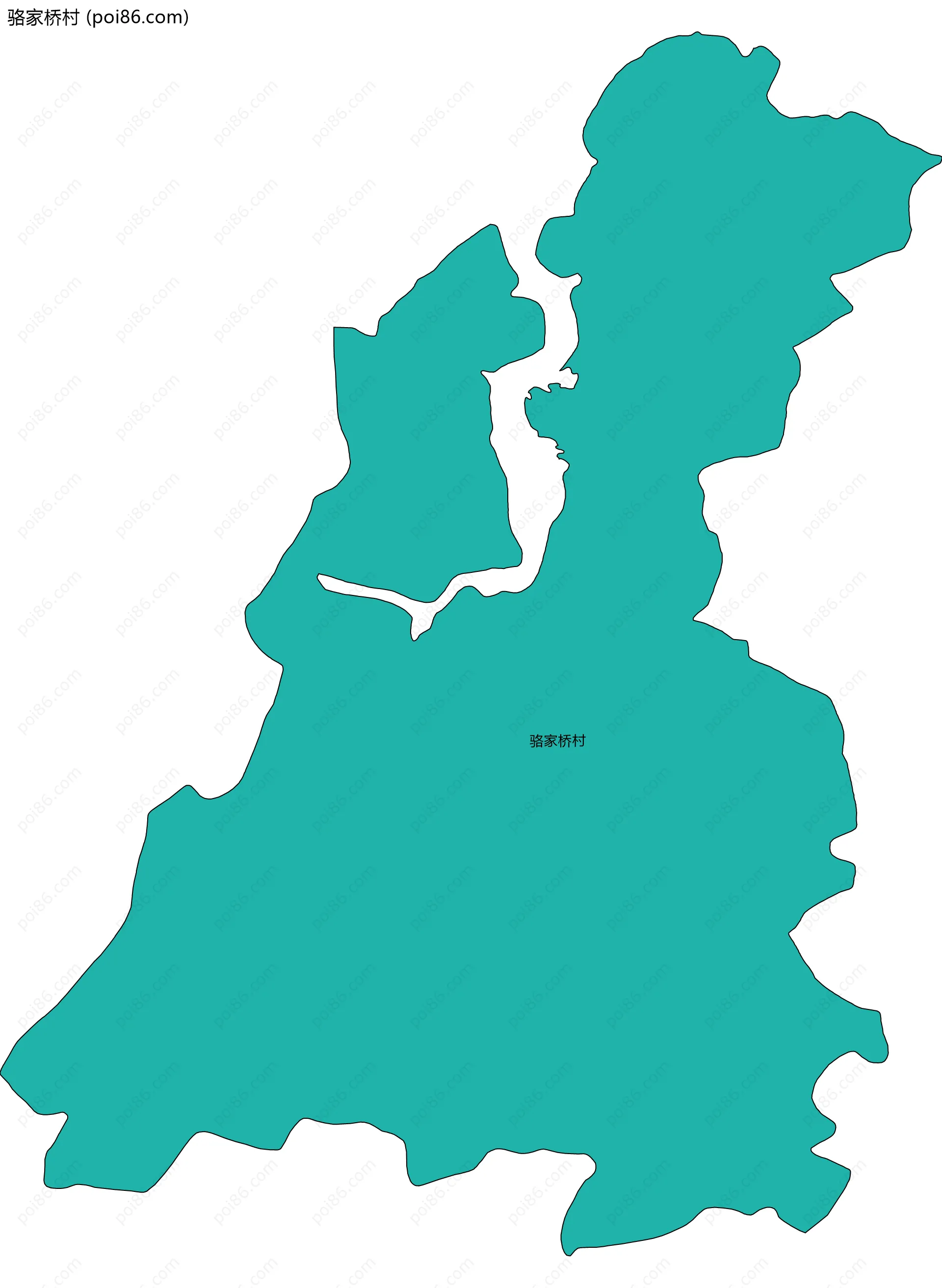 骆家桥村边界地图