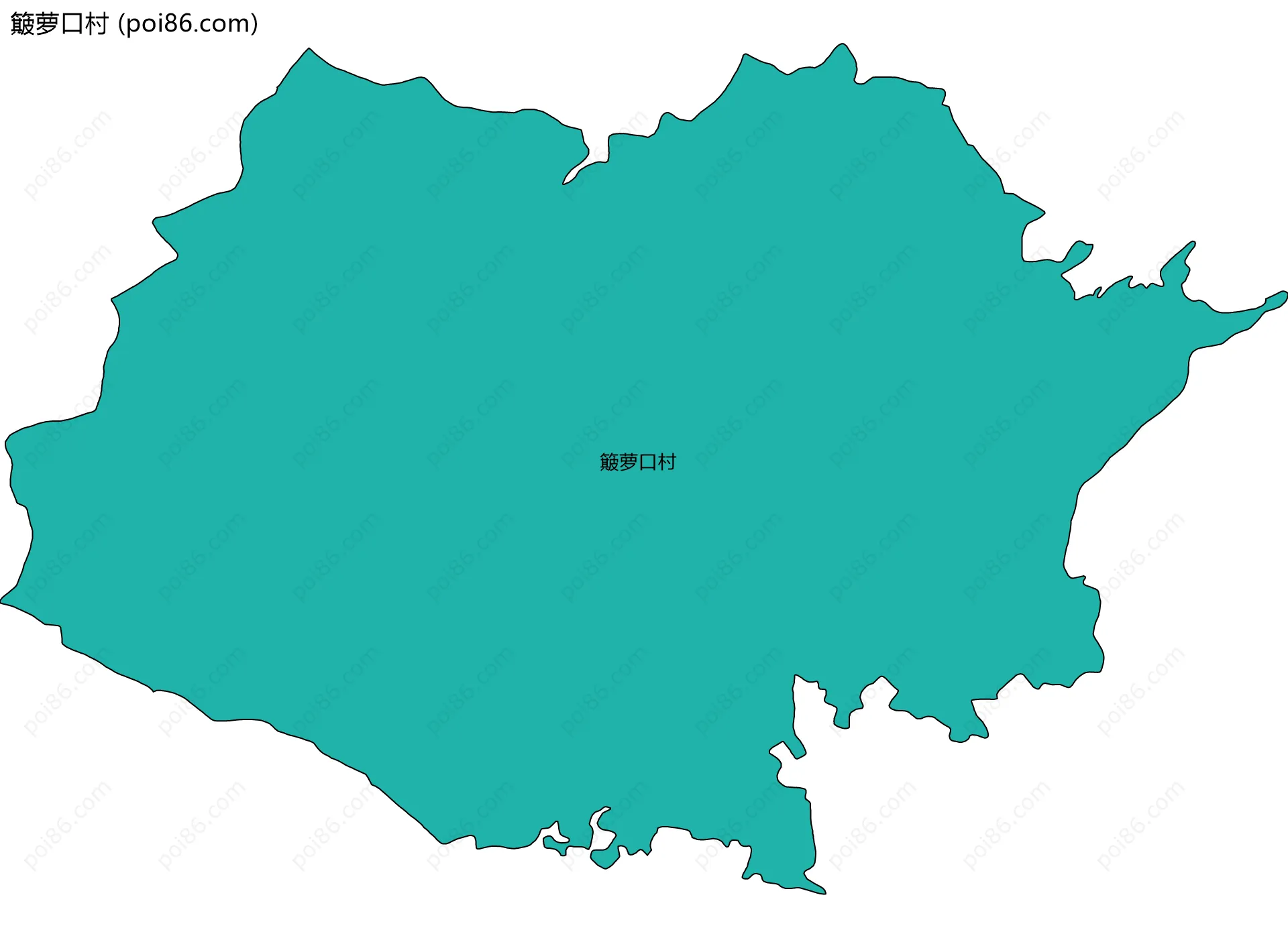 簸萝口村边界地图