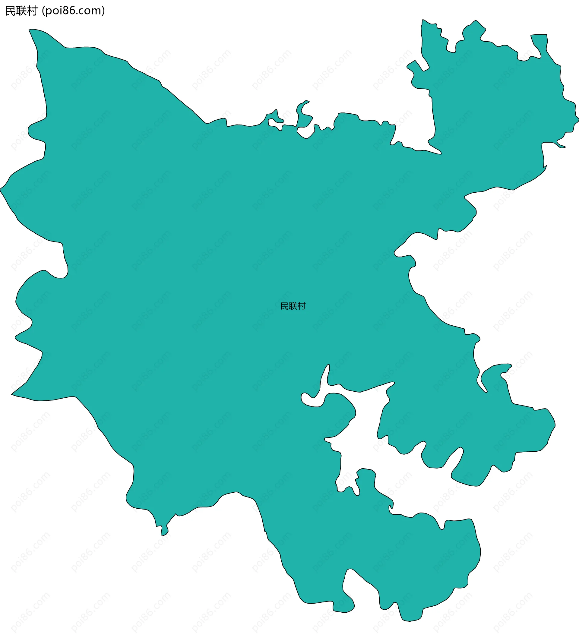 民联村边界地图