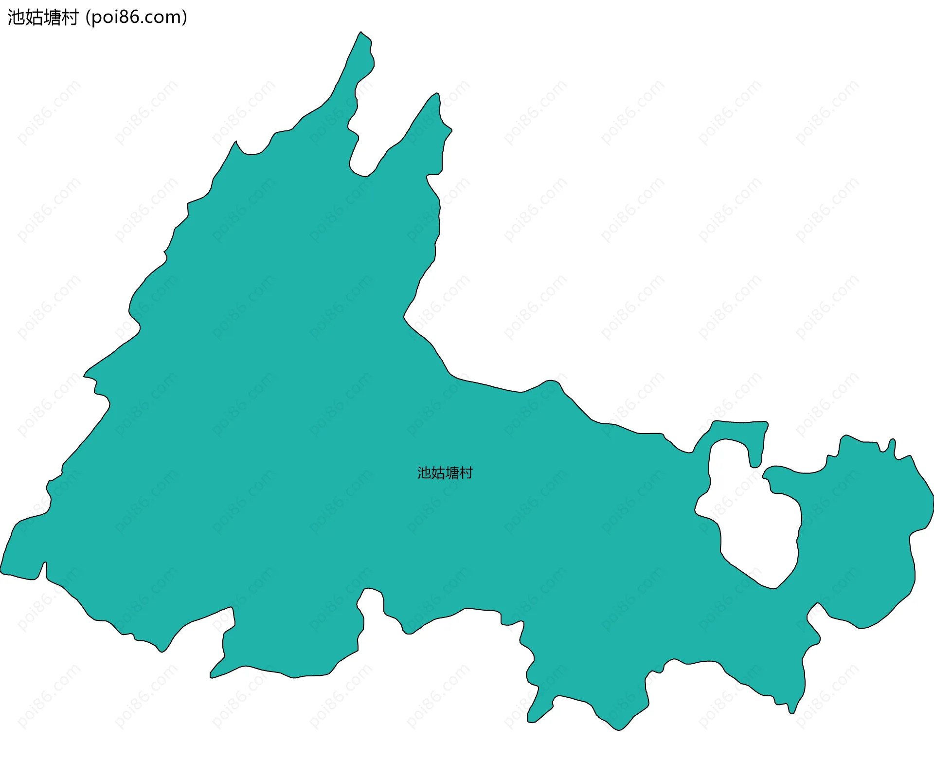 池姑塘村边界地图