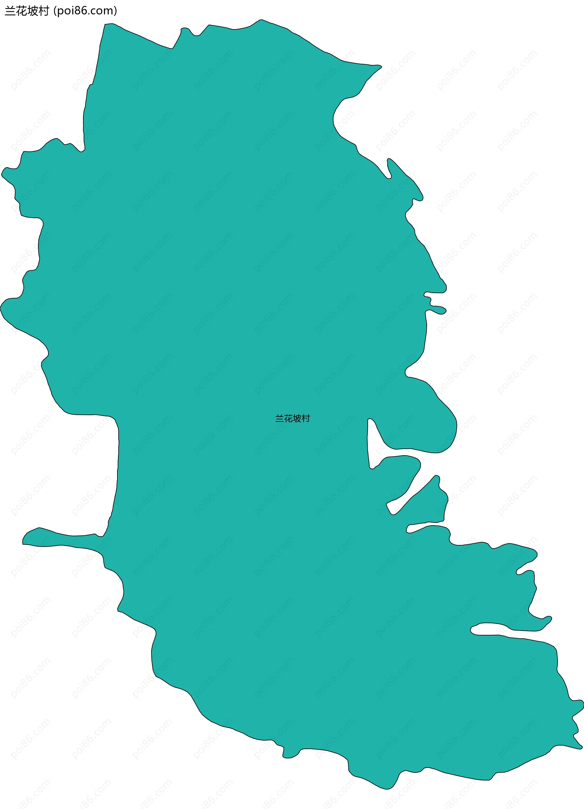 兰花坡村边界地图