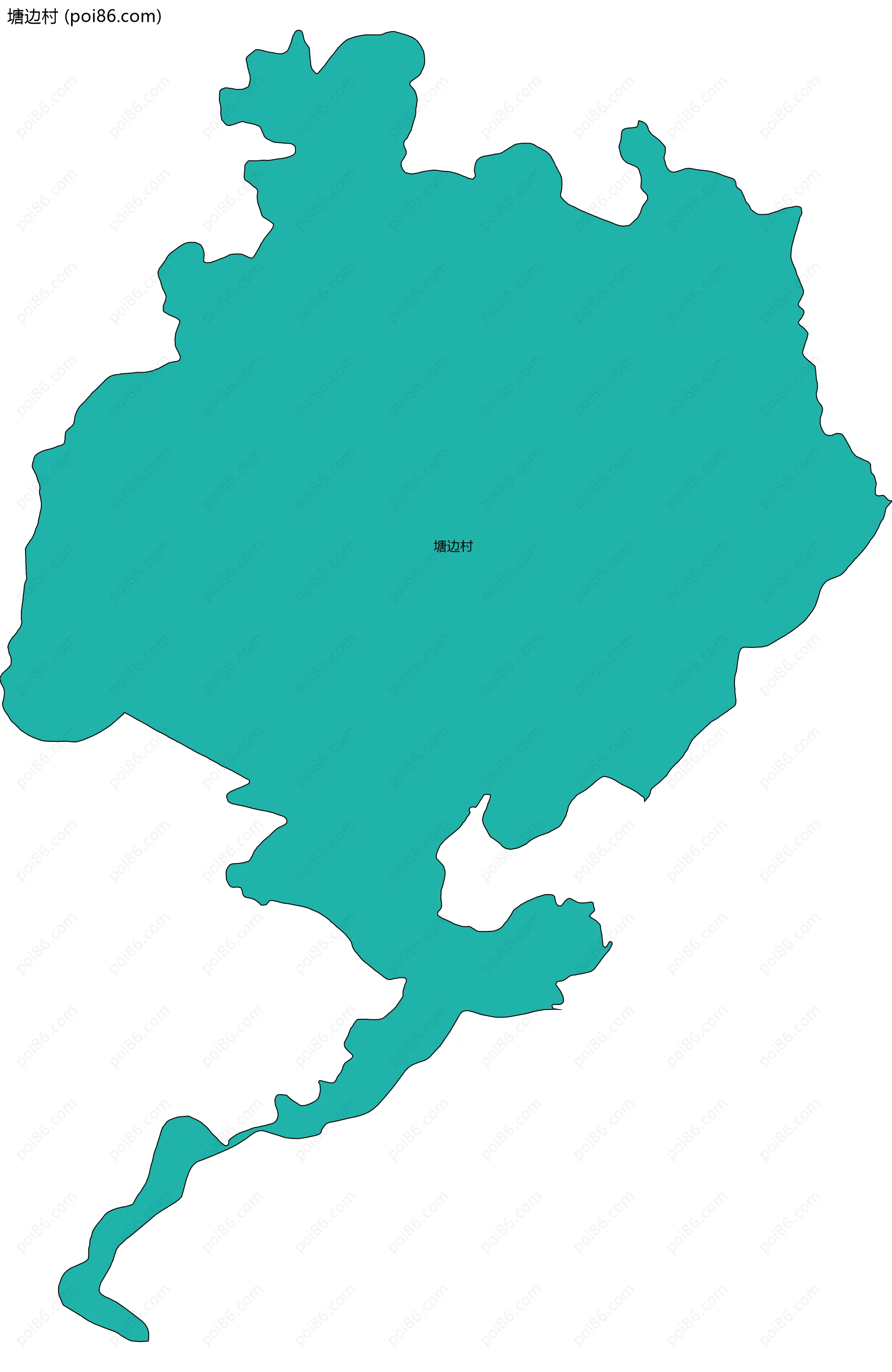 塘边村边界地图