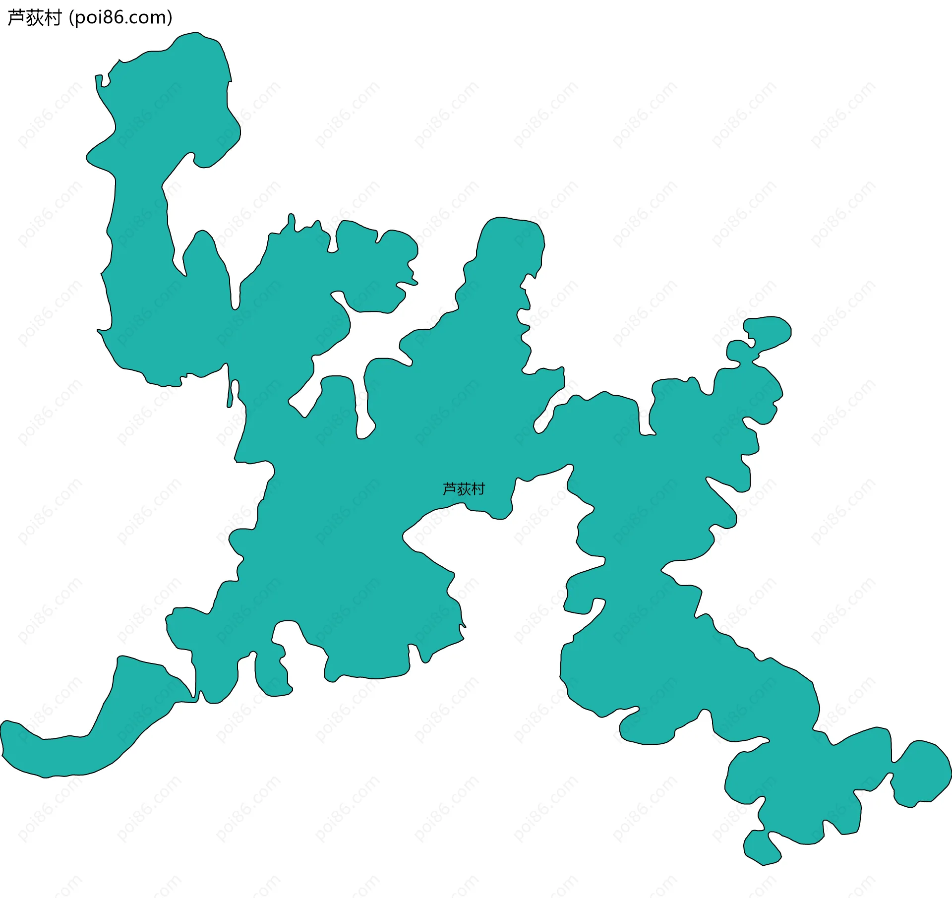 芦荻村边界地图