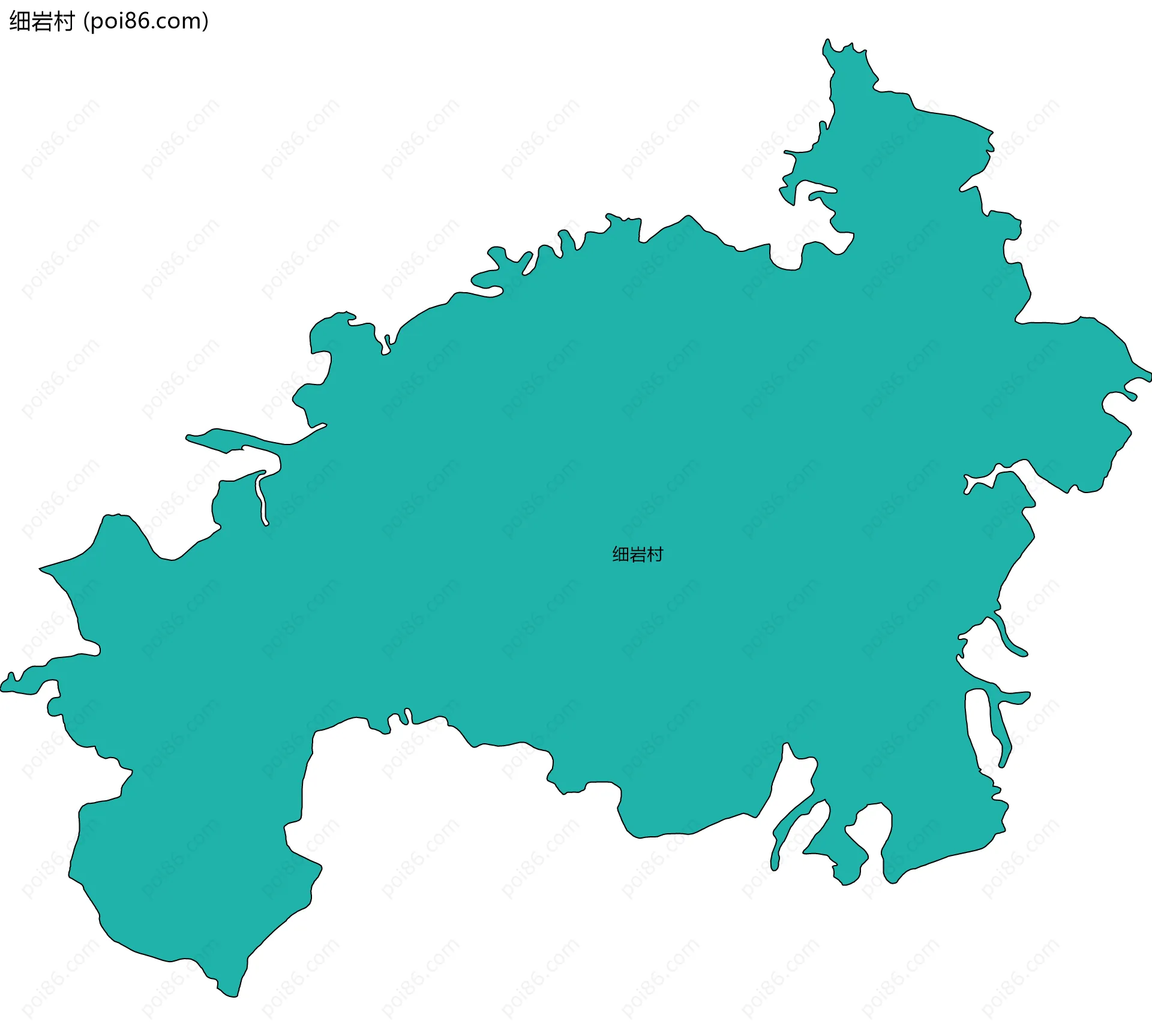 细岩村边界地图