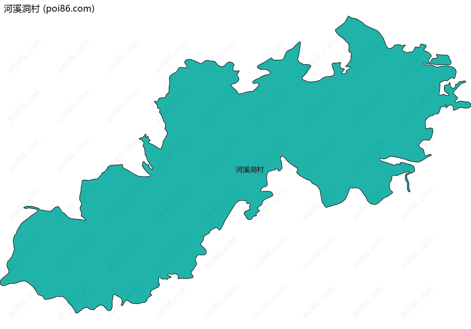 河溪洞村边界地图