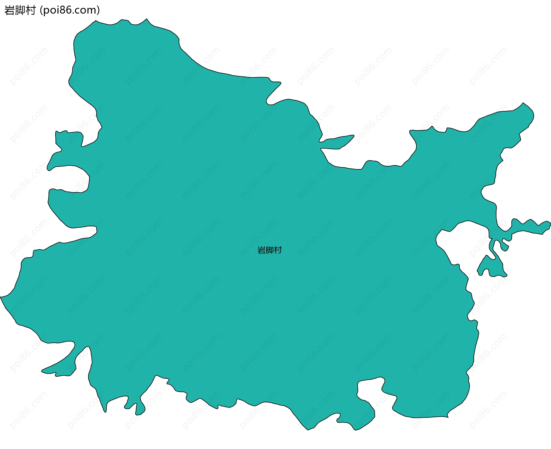 岩脚村边界地图