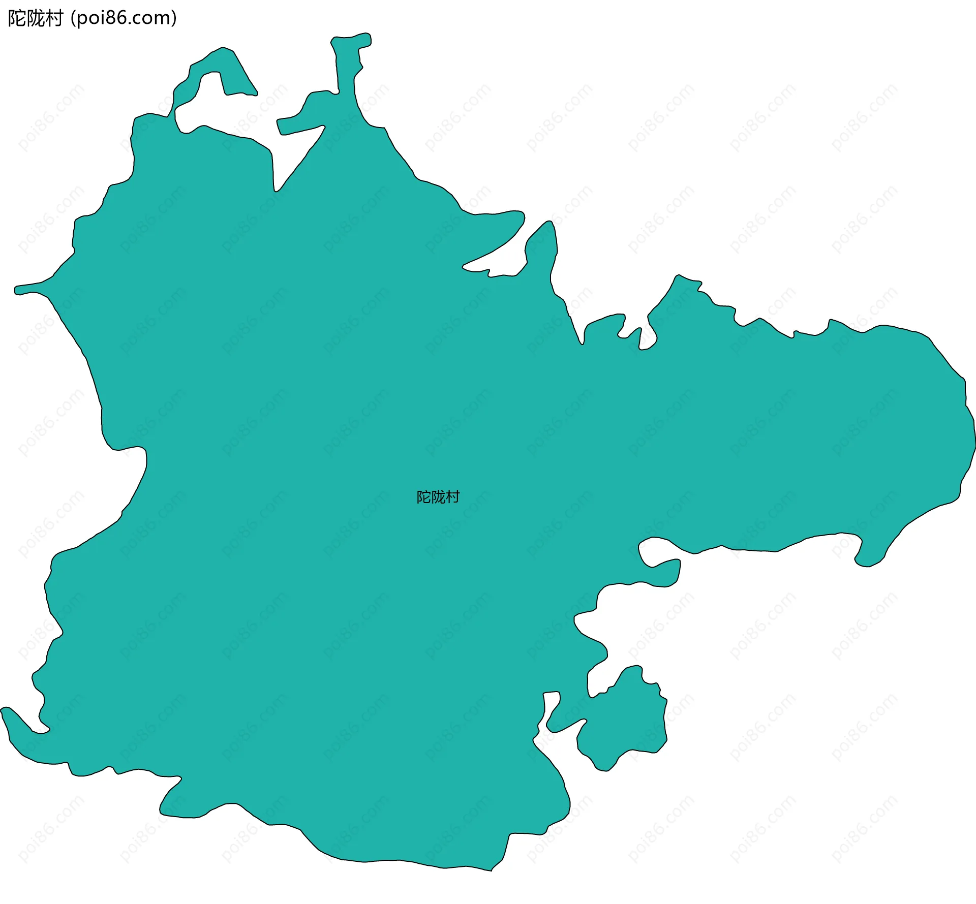 陀陇村边界地图