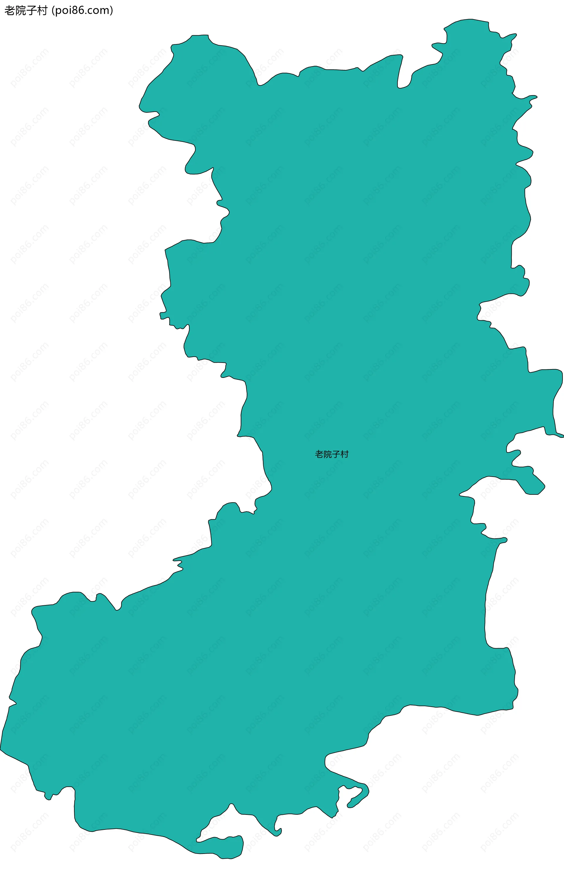 老院子村边界地图