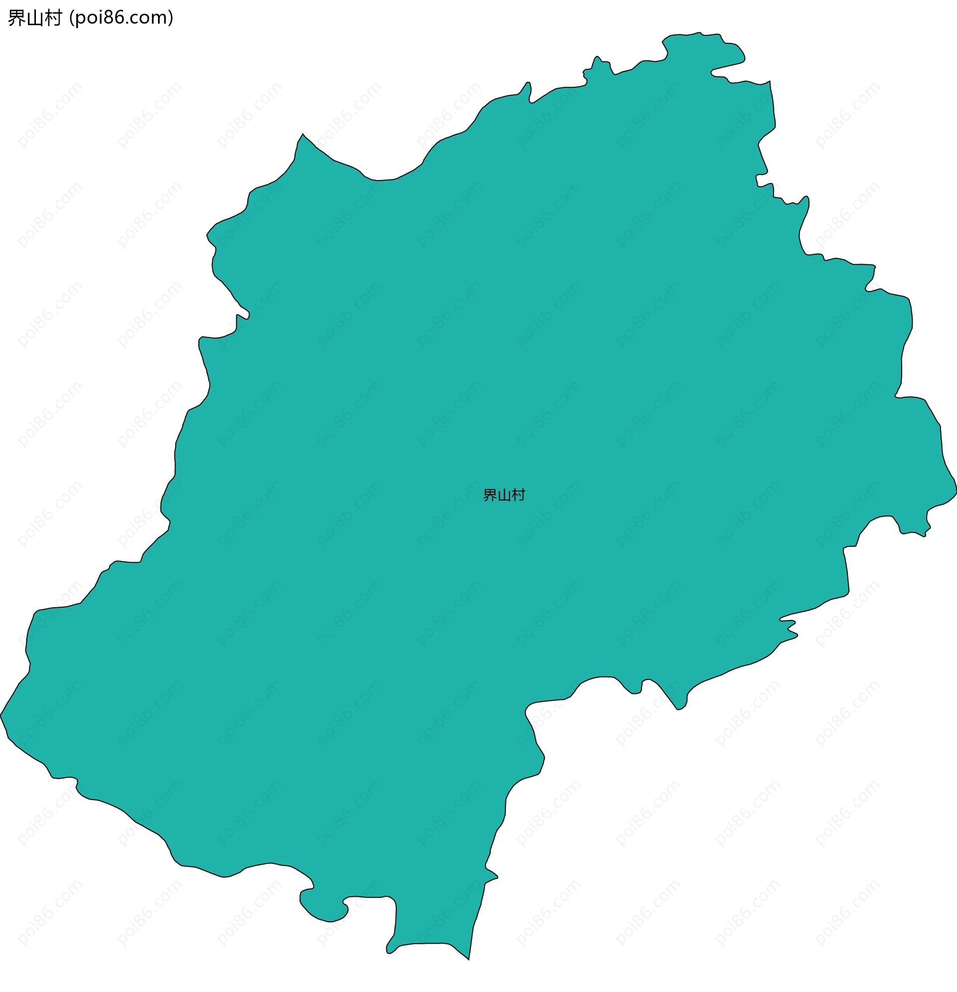 界山村边界地图