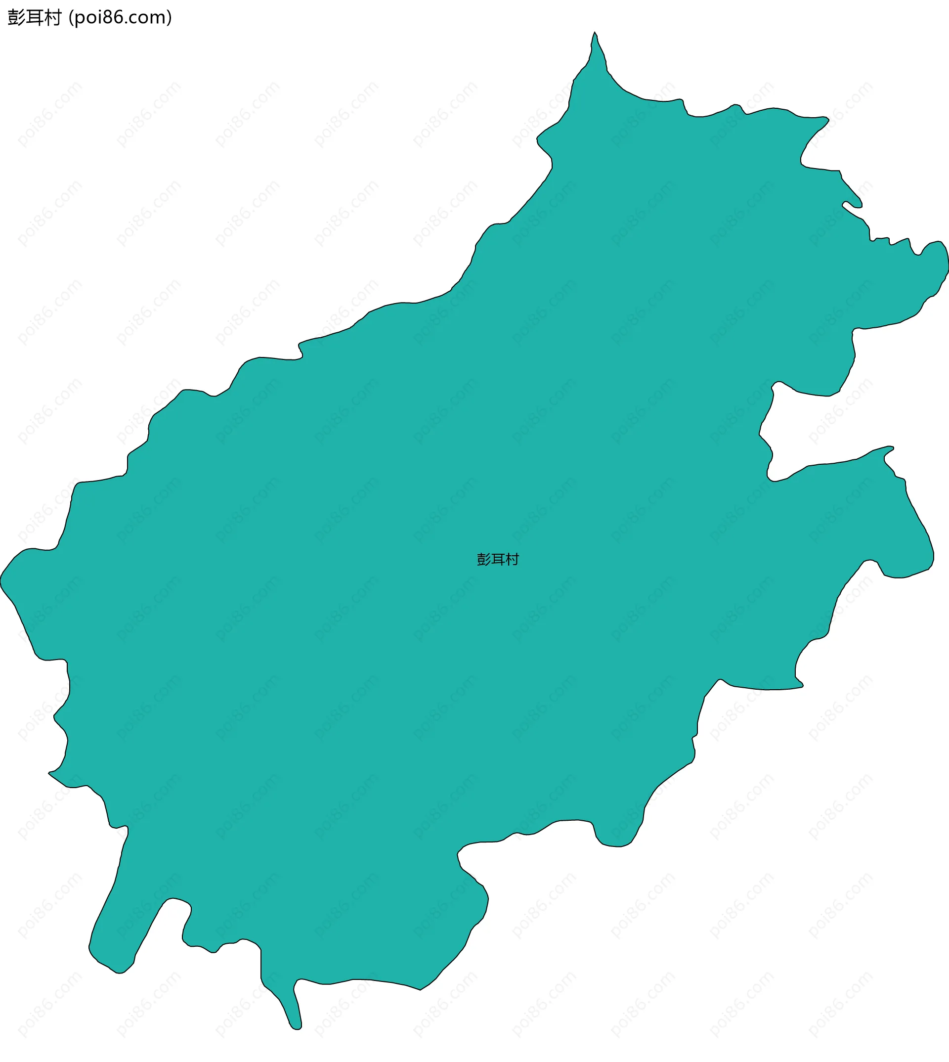 彭耳村边界地图