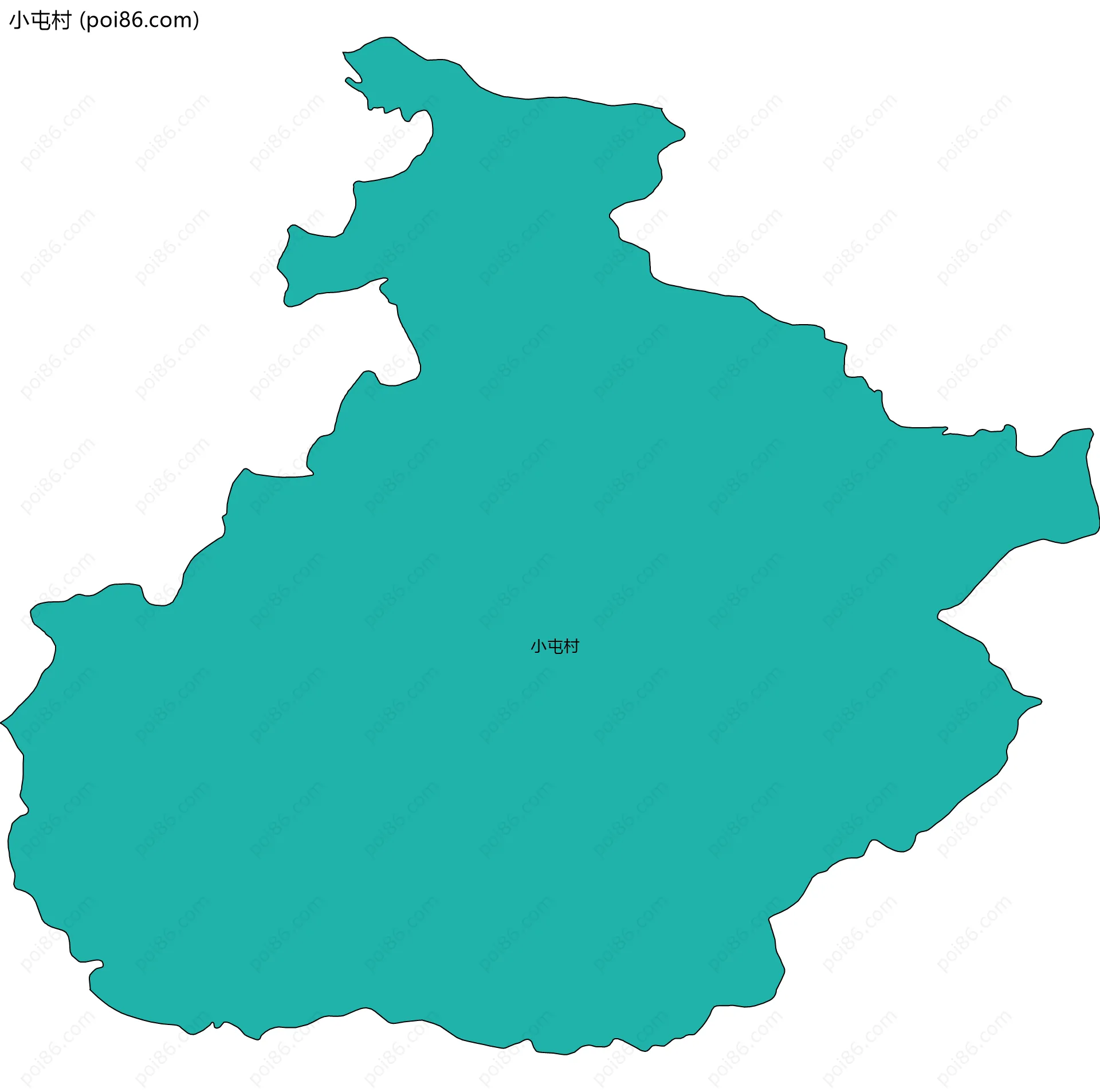 小屯村边界地图