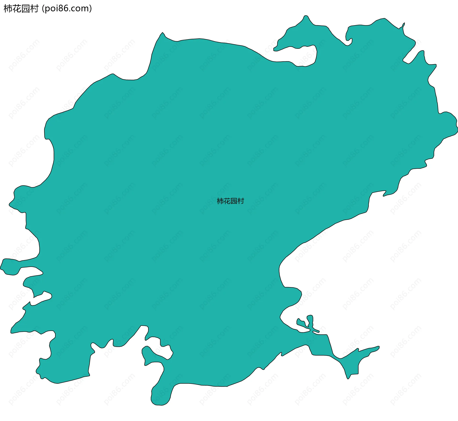 柿花园村边界地图