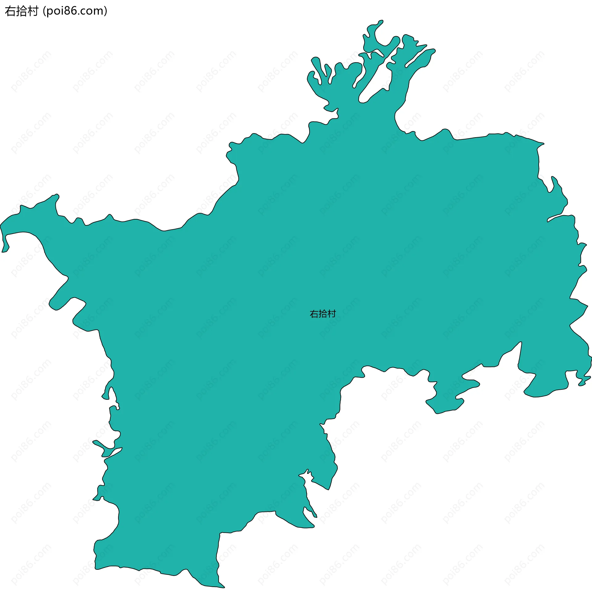 右拾村边界地图