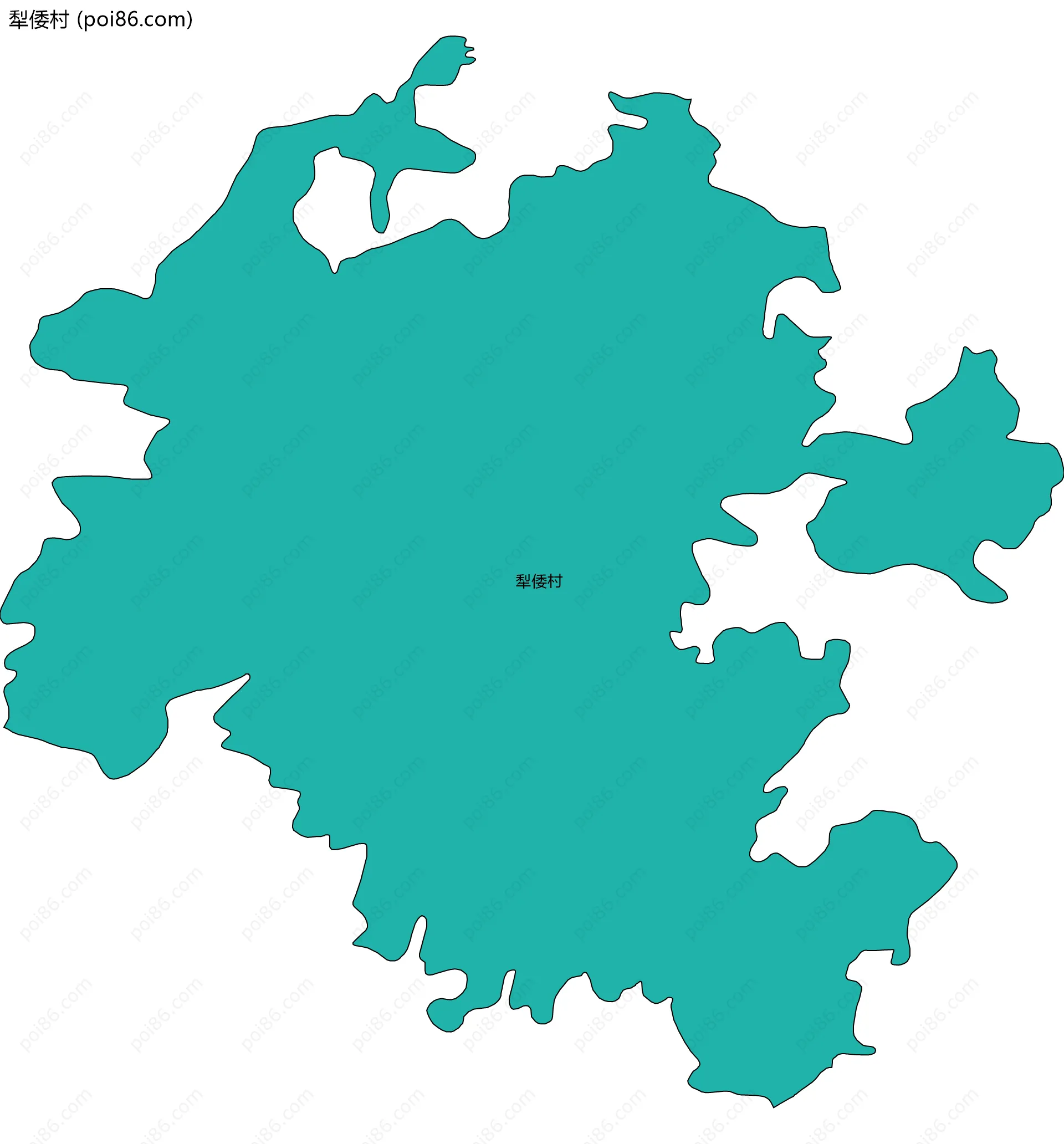 犁倭村边界地图