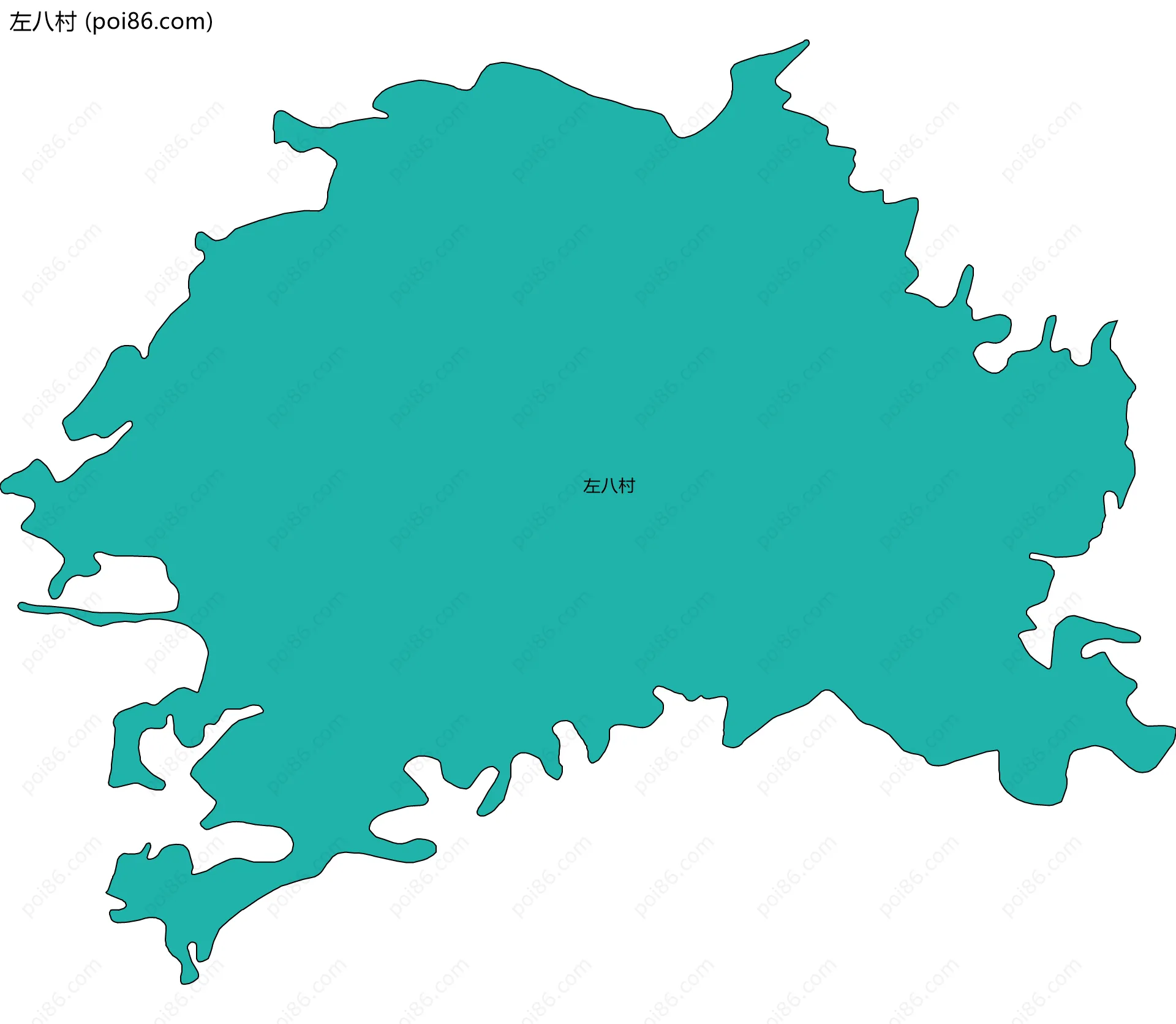 左八村边界地图