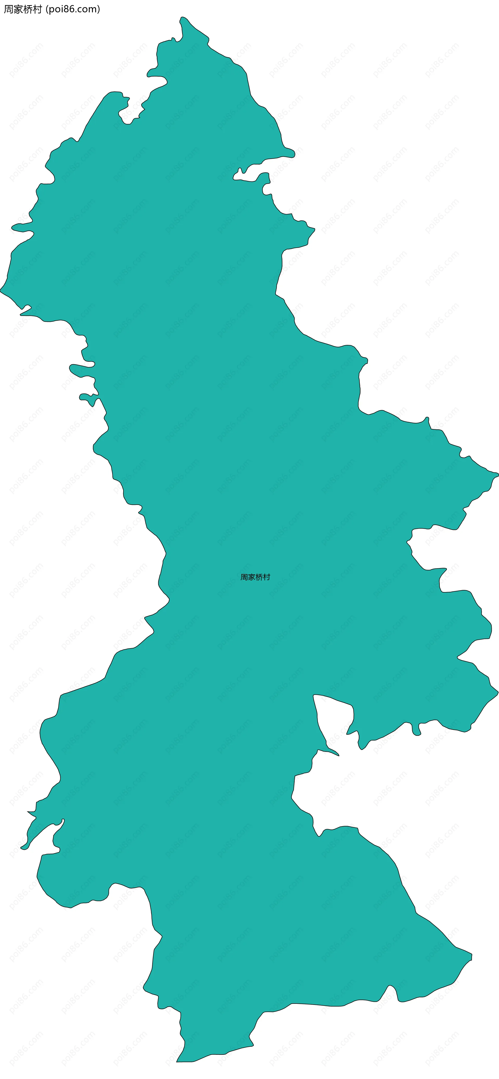 周家桥村边界地图