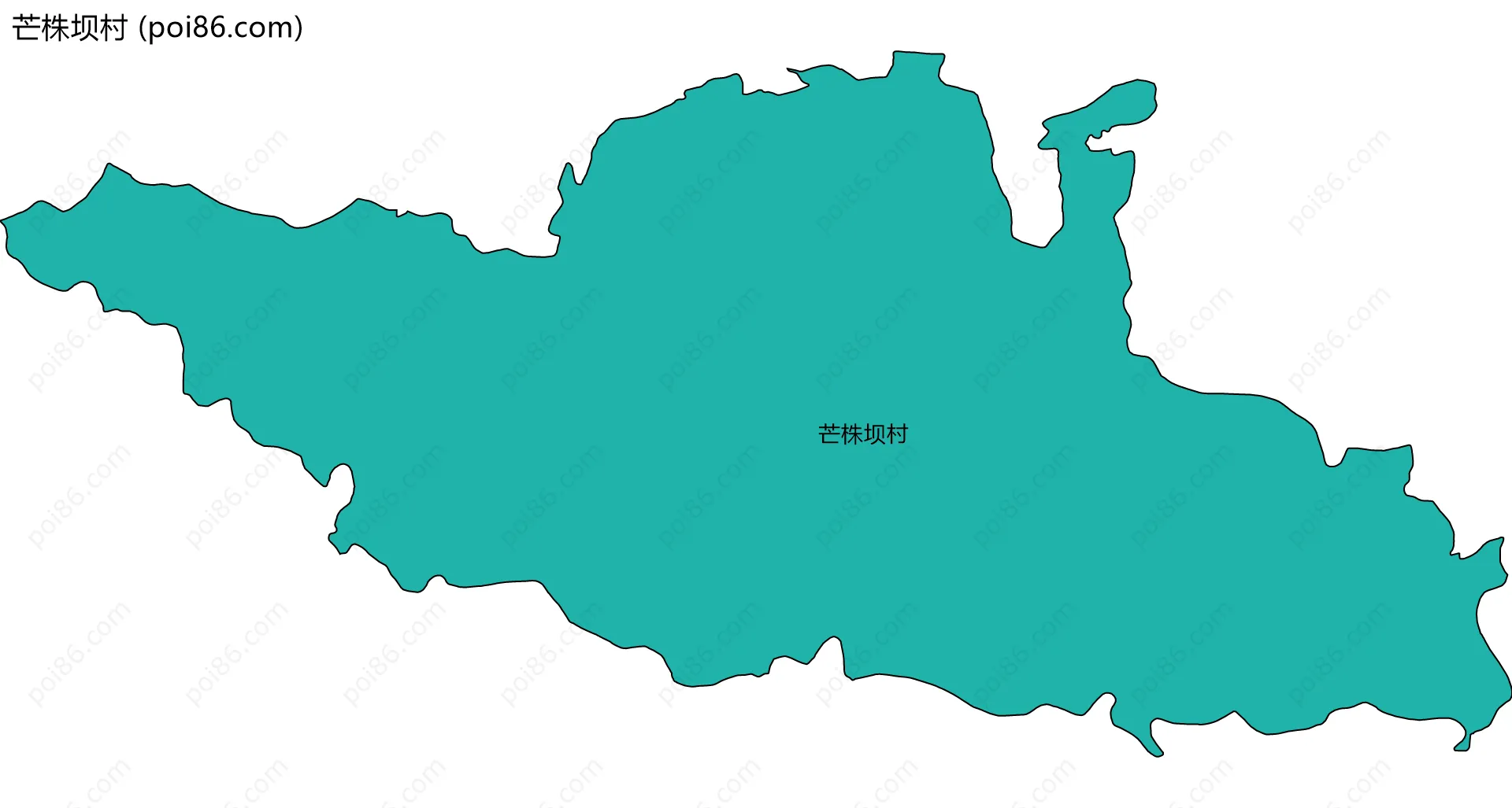 芒株坝村边界地图